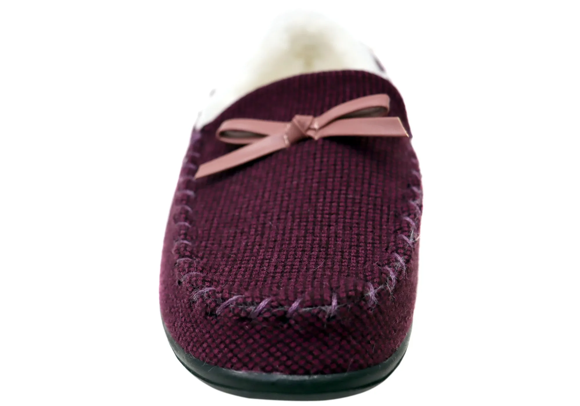 Homyped Grace Moccasin Chaussons Femme Confortables, Soutien et Largeur Large Chaussons Homyped