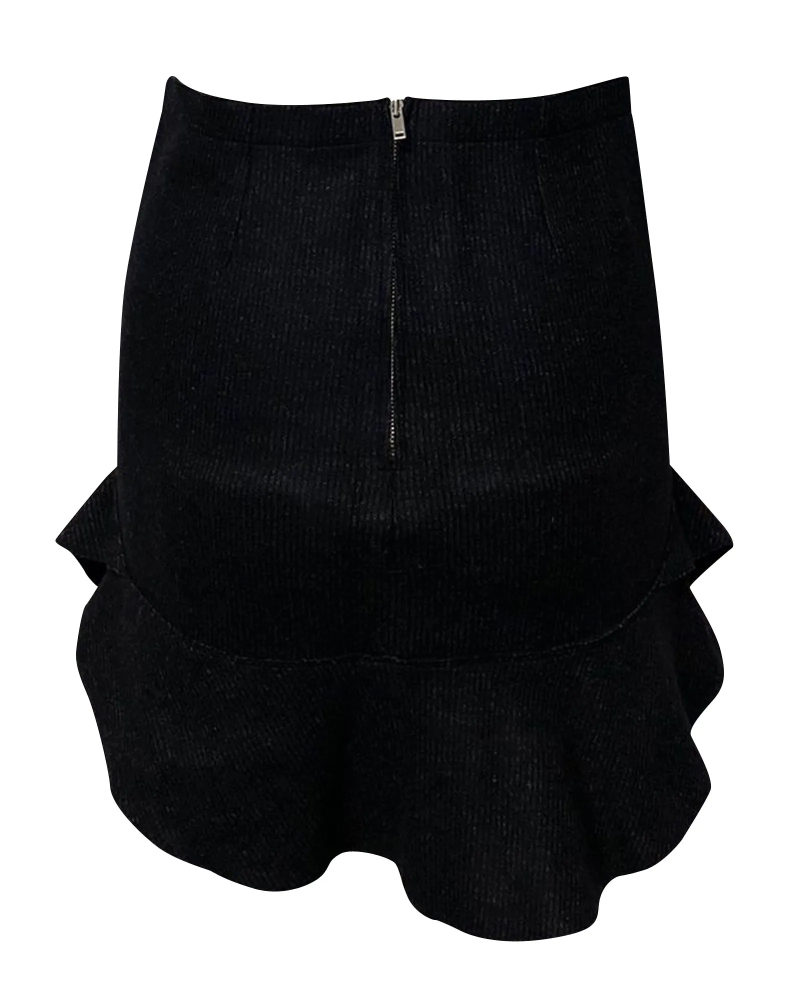 Isabel Marant Frye Jupe Plissée Mini en Laine Vierge Grise