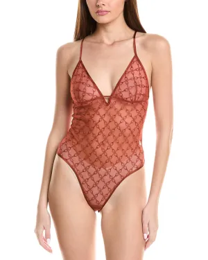 Kiki de Montparnasse Bonding Silk-Trim Bodysuit