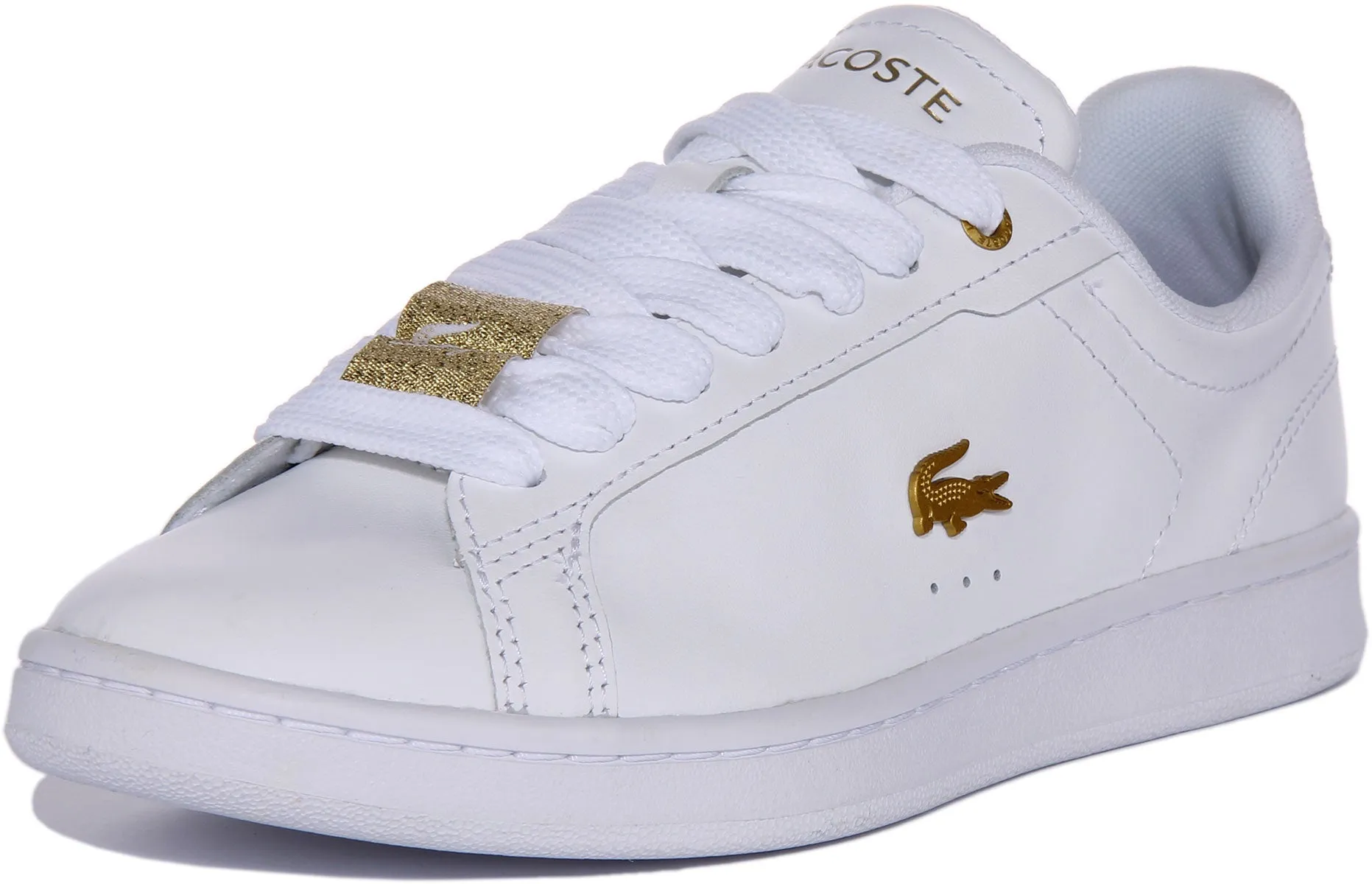 Lacoste Carnaby Pro En Or Blanc Pour Femme Chaussures Lacoste