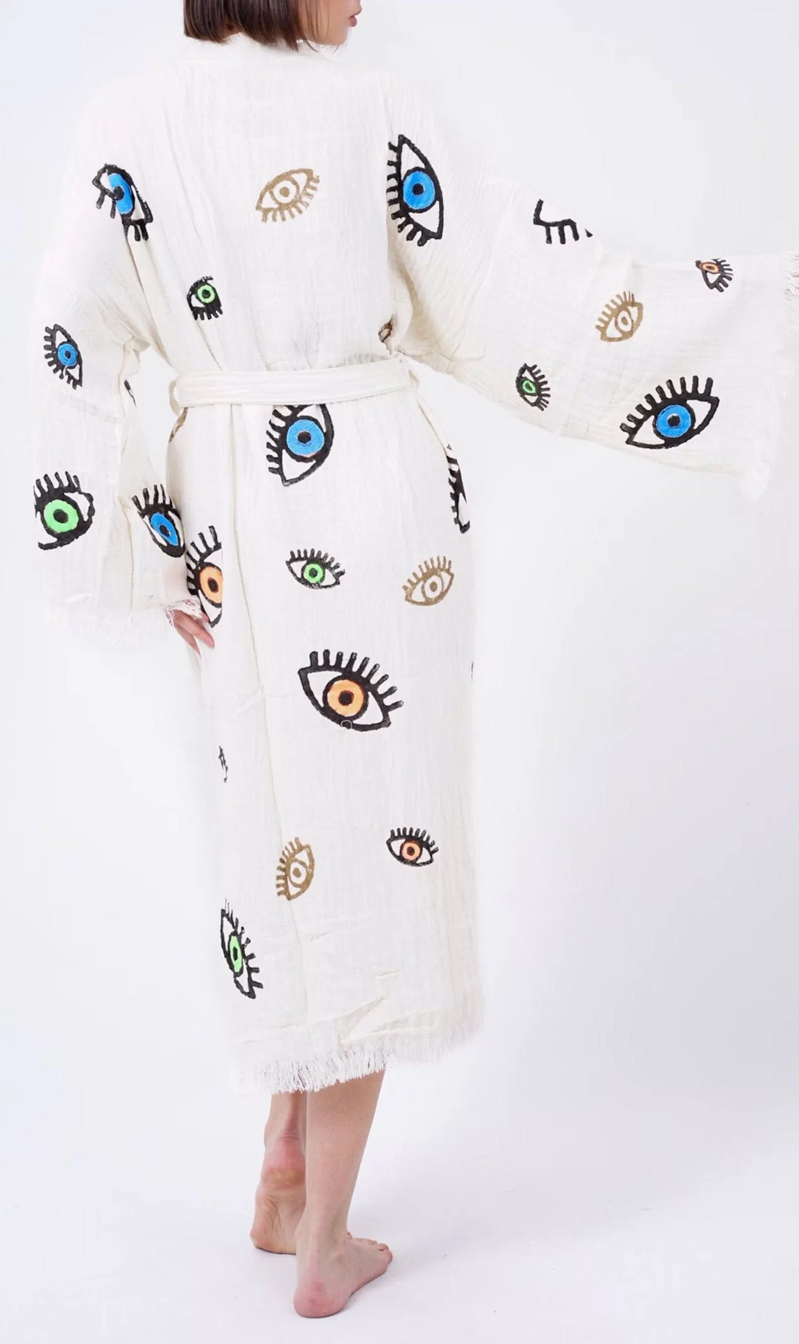 Marina Kimono en Coton Fait Main | Yeux Colorés