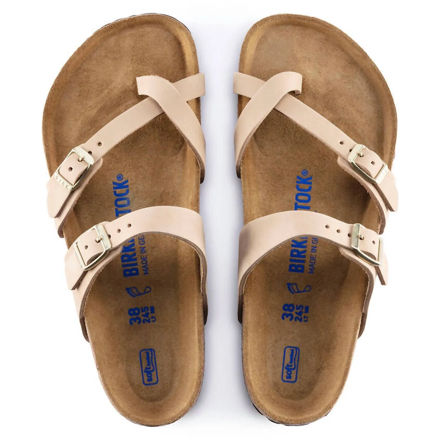 Sandale Mayari à semelle souple en nubuck couleur sable