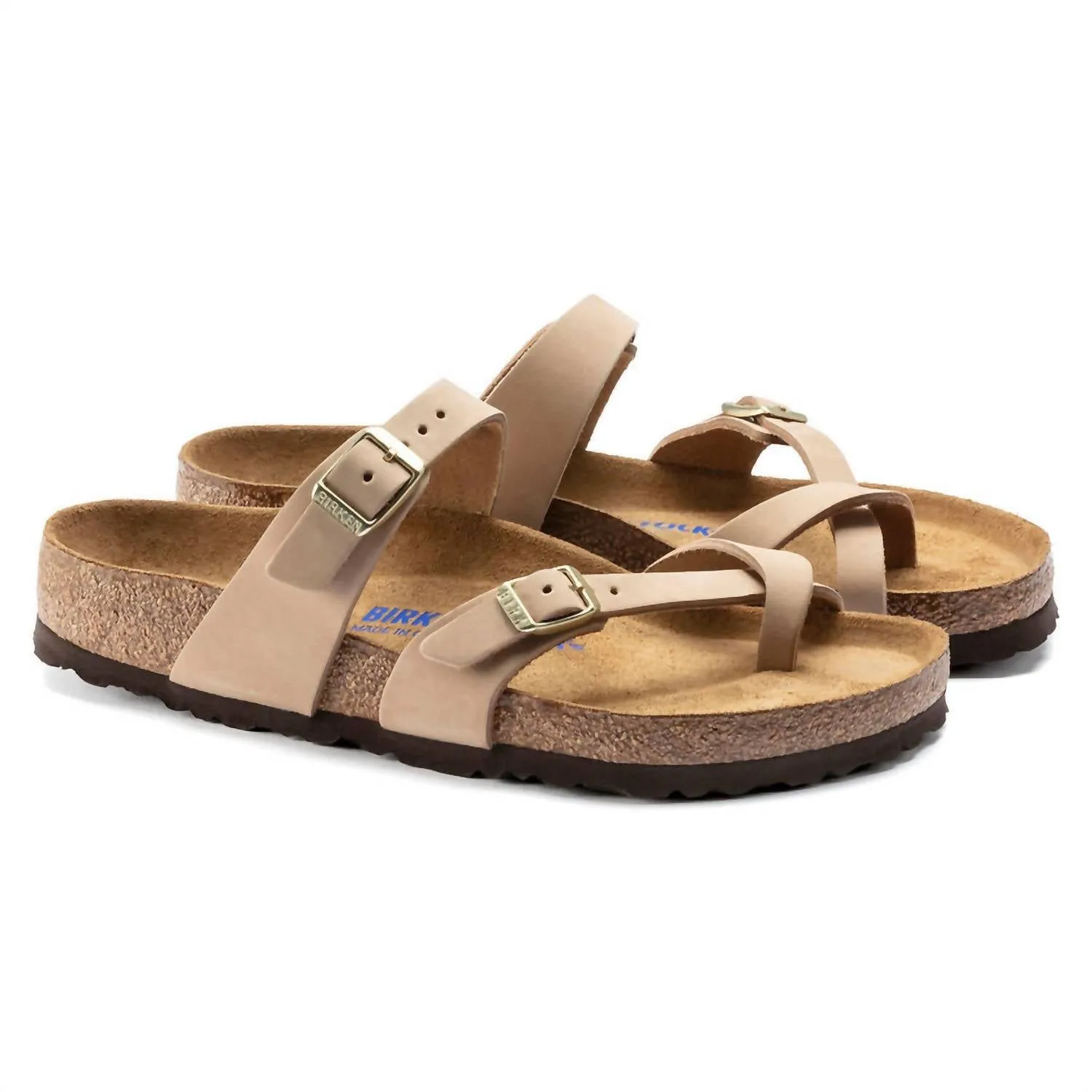 Sandale Mayari à semelle souple en nubuck couleur sable