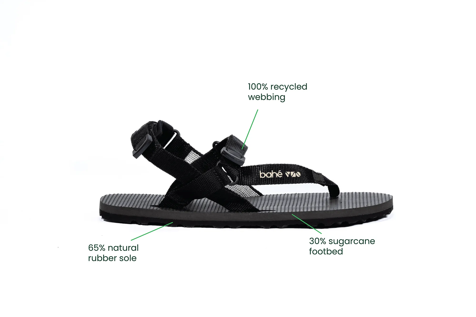 Sandales pieds nus grounding pour hommes Respire | Eclipse