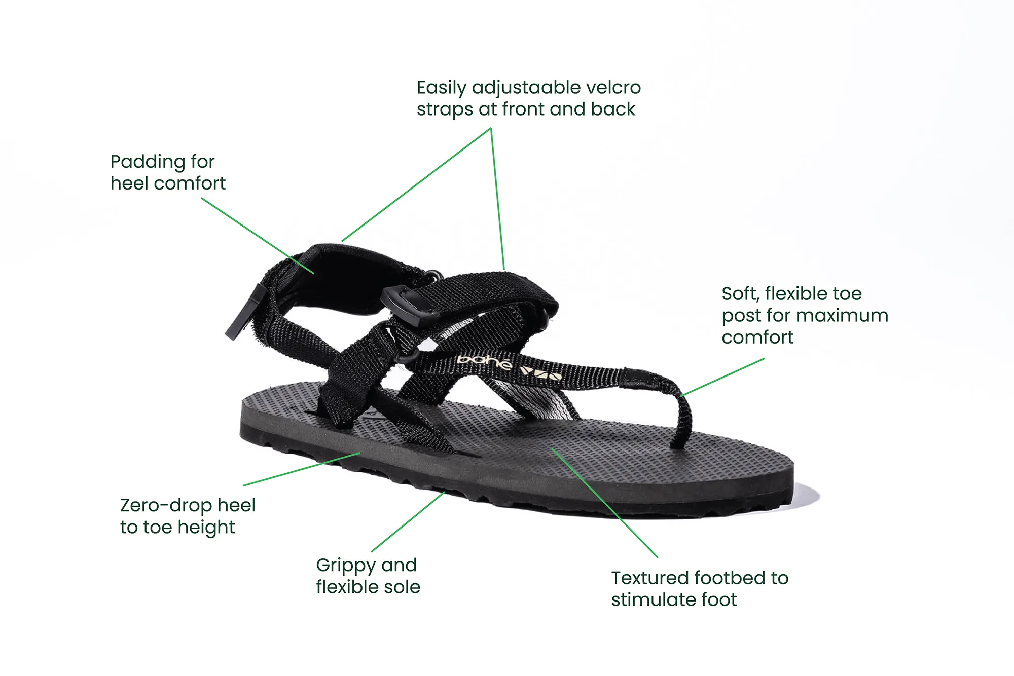 Sandales pieds nus grounding pour hommes Respire | Eclipse