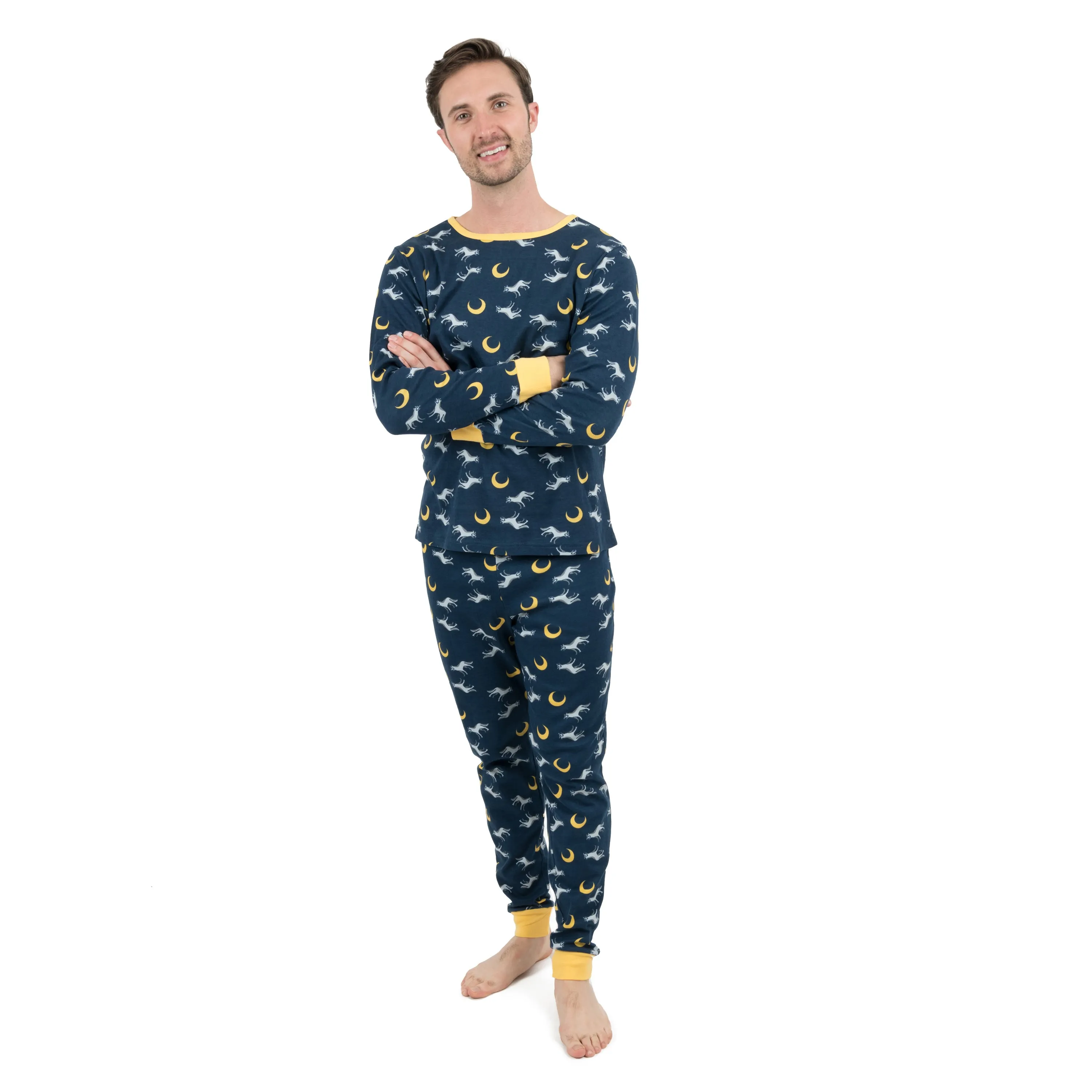 Pyjama deux pièces en coton pour homme - Loup