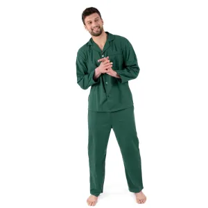 Mens Two Piece Flannel Pajamas