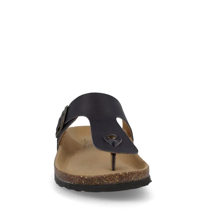 Sandales Vegan en Cuir de Maïs pour Hommes Michelangelo | Noir