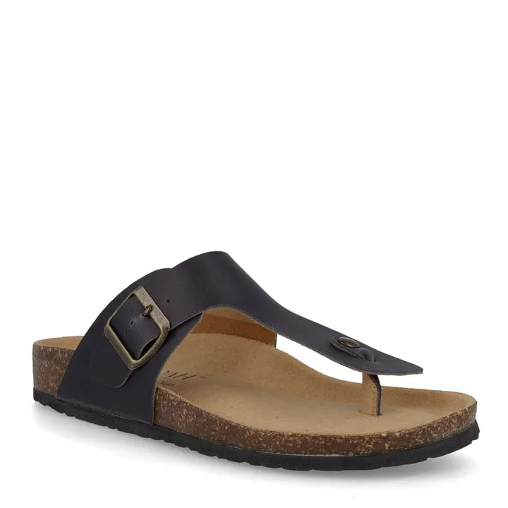Sandales Vegan en Cuir de Maïs pour Hommes Michelangelo | Noir