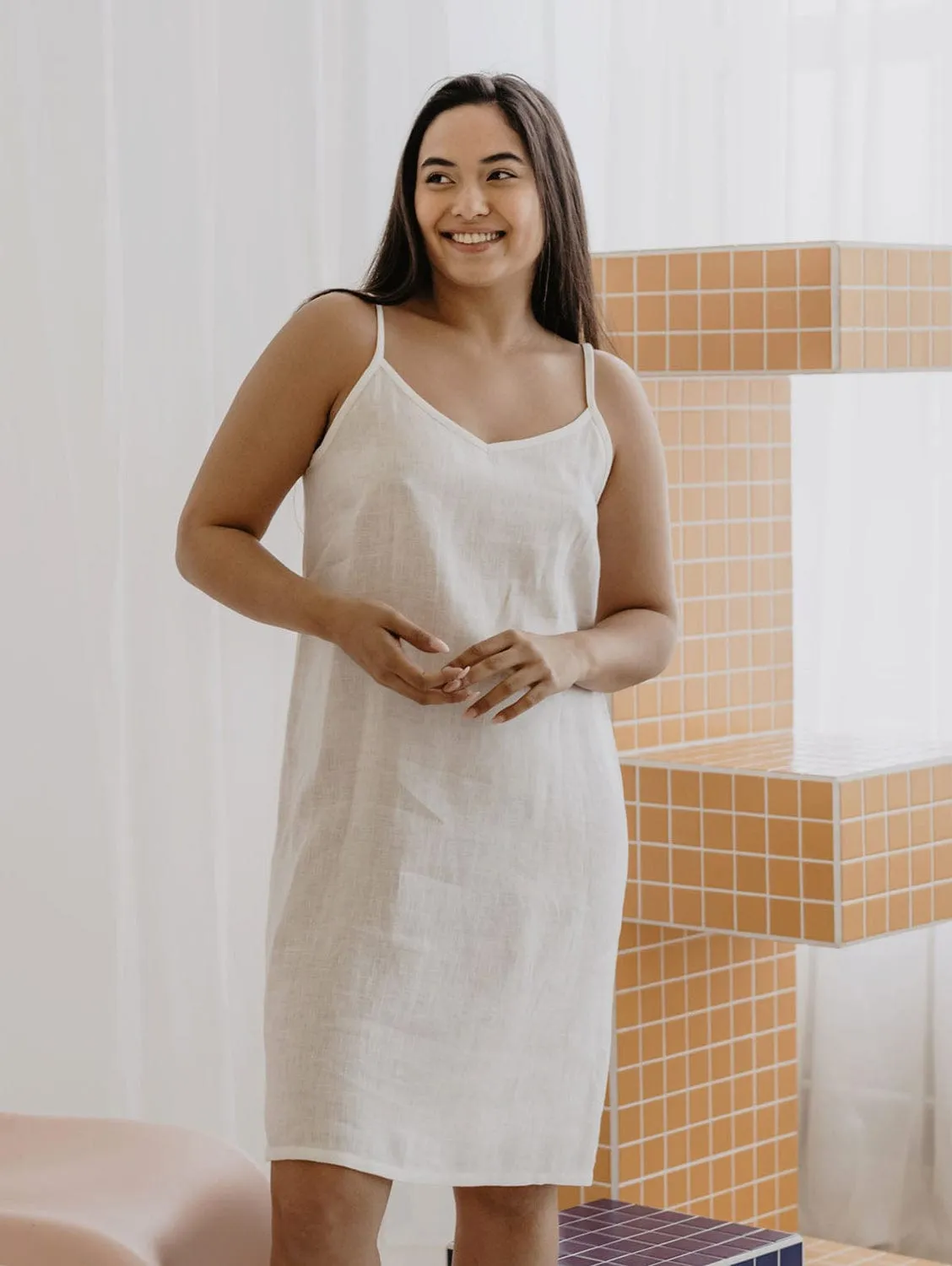 Naktis Chemise de nuit en lin pour femmes | Plusieurs couleurs
