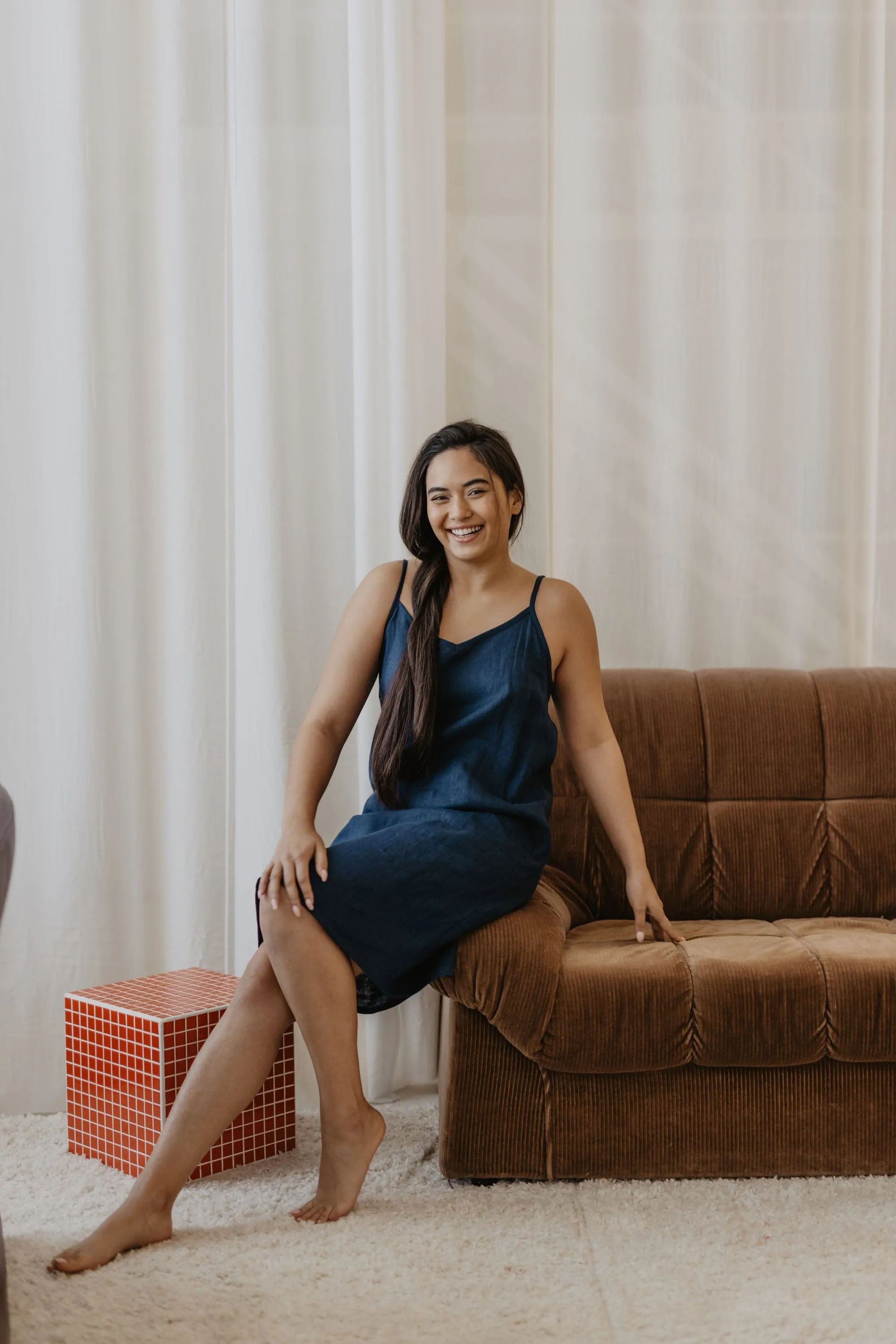 Naktis Chemise de nuit en lin pour femmes | Plusieurs couleurs