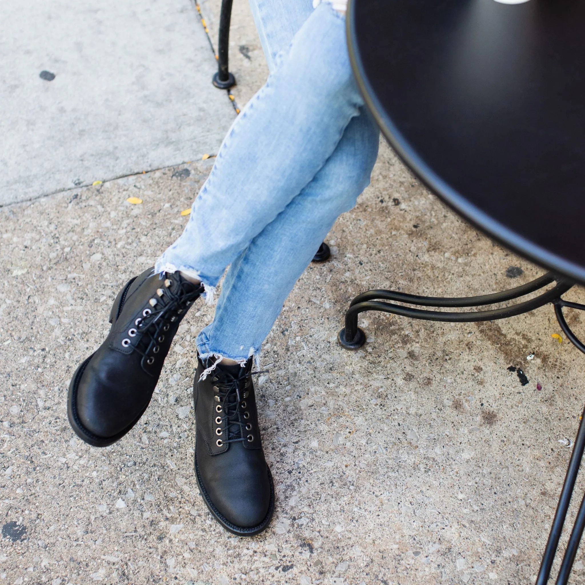 Nora Boot Cire Noire Commander
