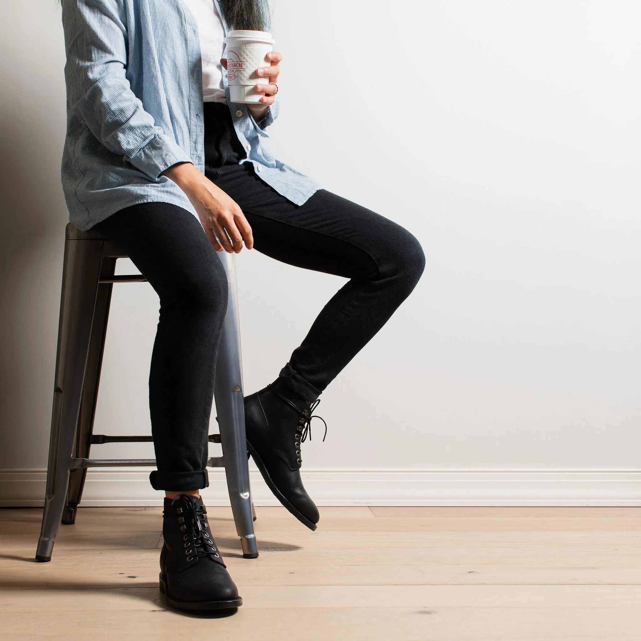 Nora Boot Cire Noire Commander