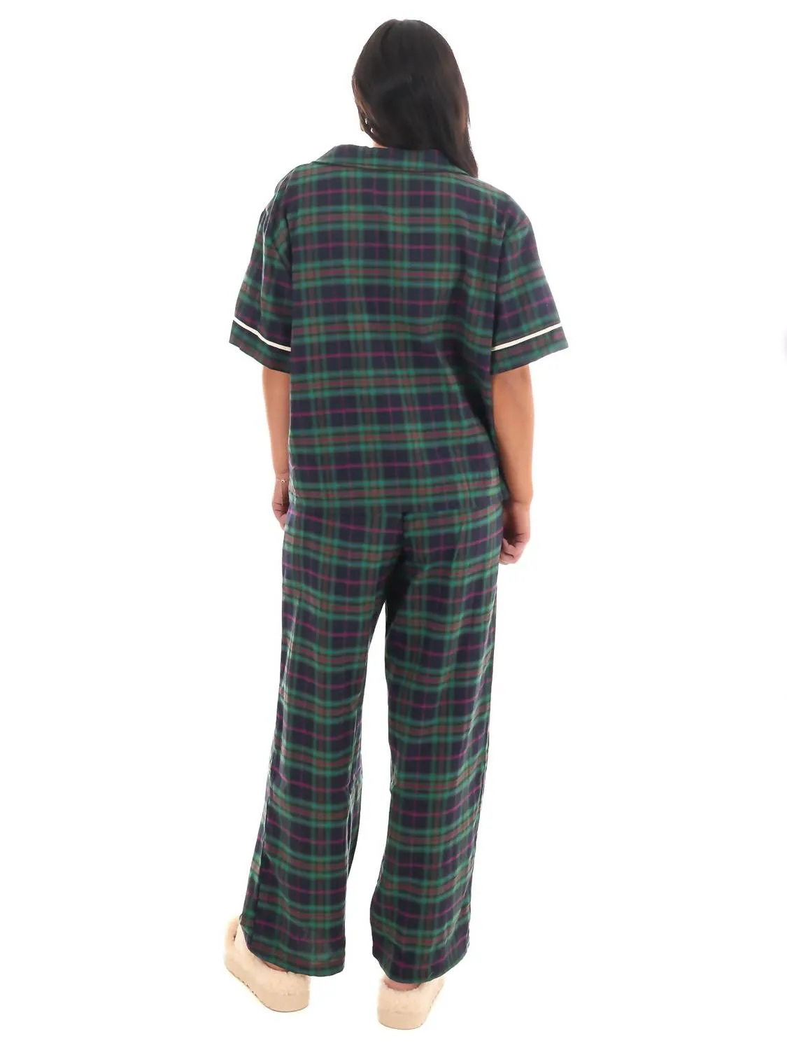 Pyjama de Noël en flanelle North Pole Nights - Marine