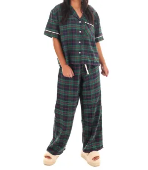 North Pole Nights Plaid Christmas Pajamas In Navy