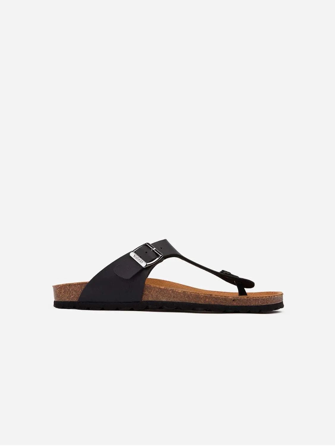 Sandales confortables pour hommes Pea à semelle végétalienne | Noir