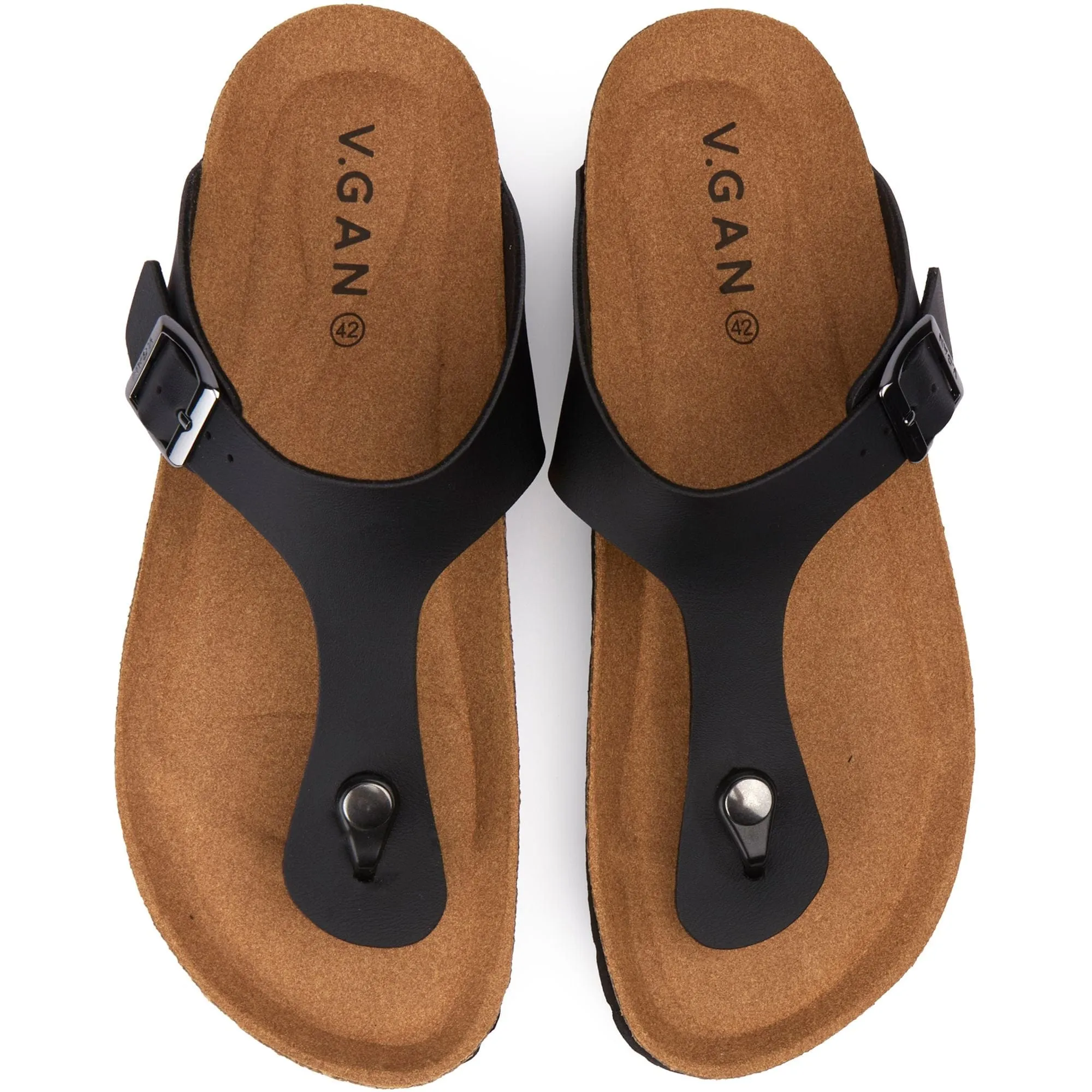 Sandales confortables pour hommes Pea à semelle végétalienne | Noir