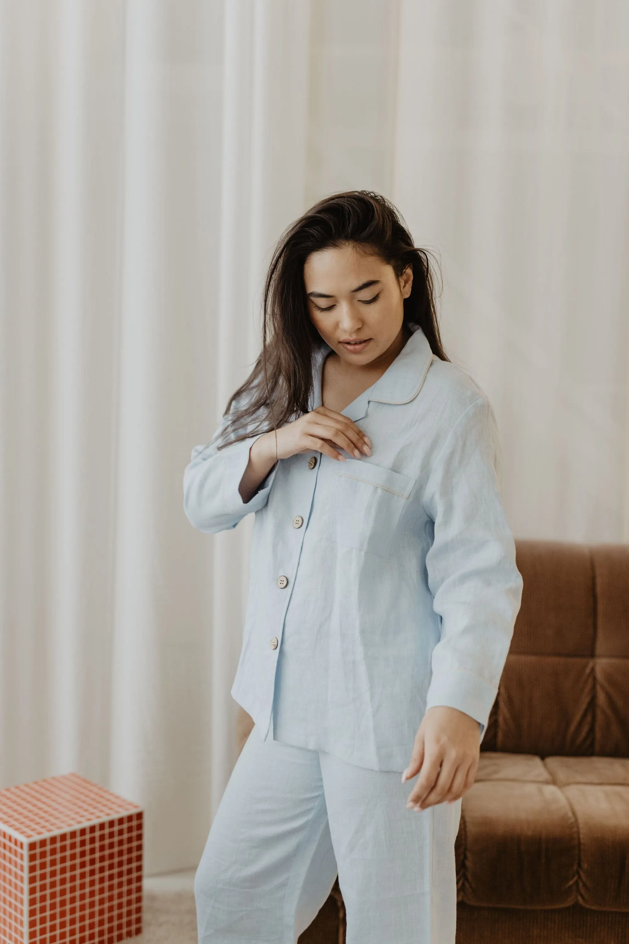 Ensemble de pyjama en lin pour femmes Pilantis | Plusieurs couleurs