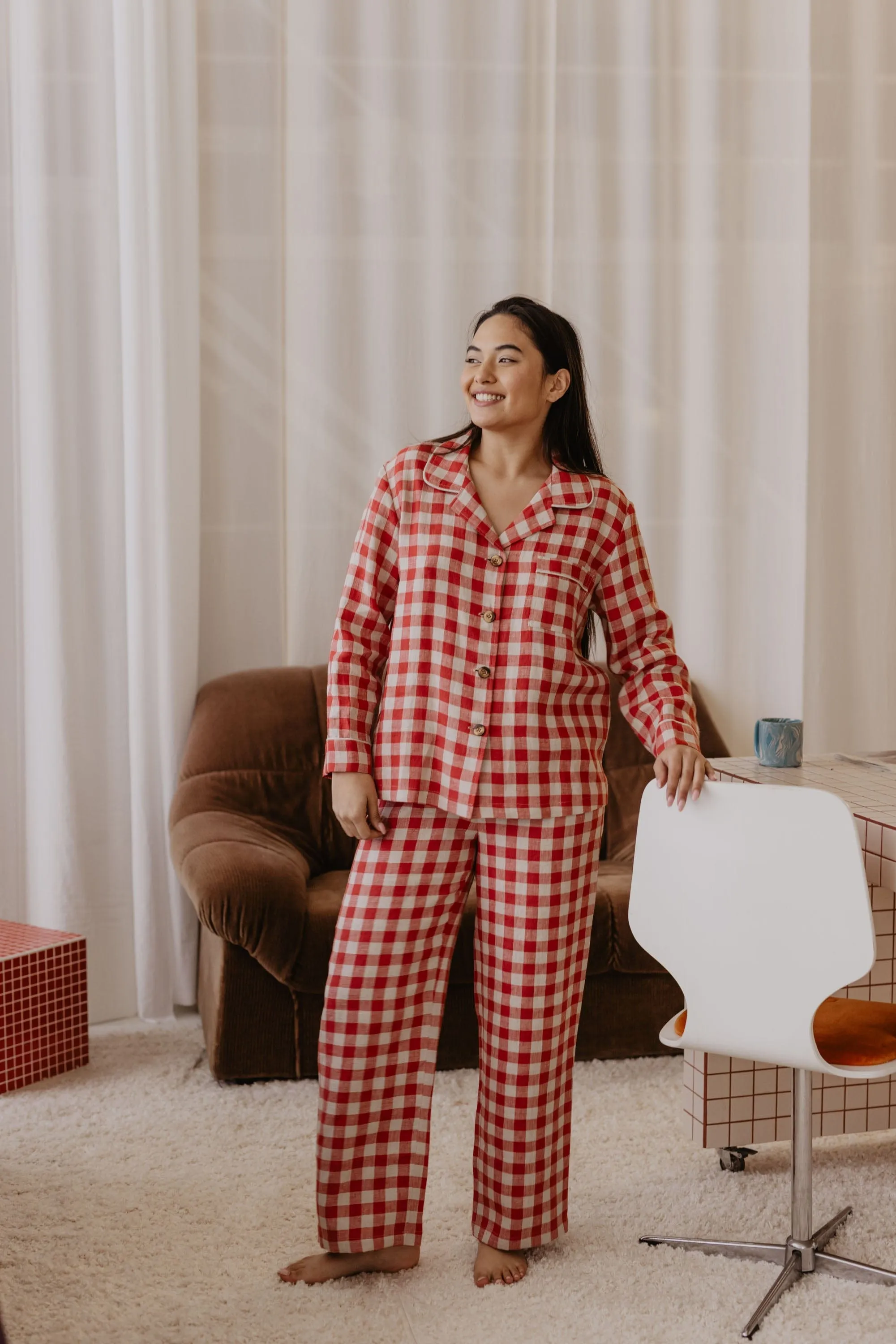 Ensemble de pyjama en lin pour femmes Pilantis | Plusieurs couleurs