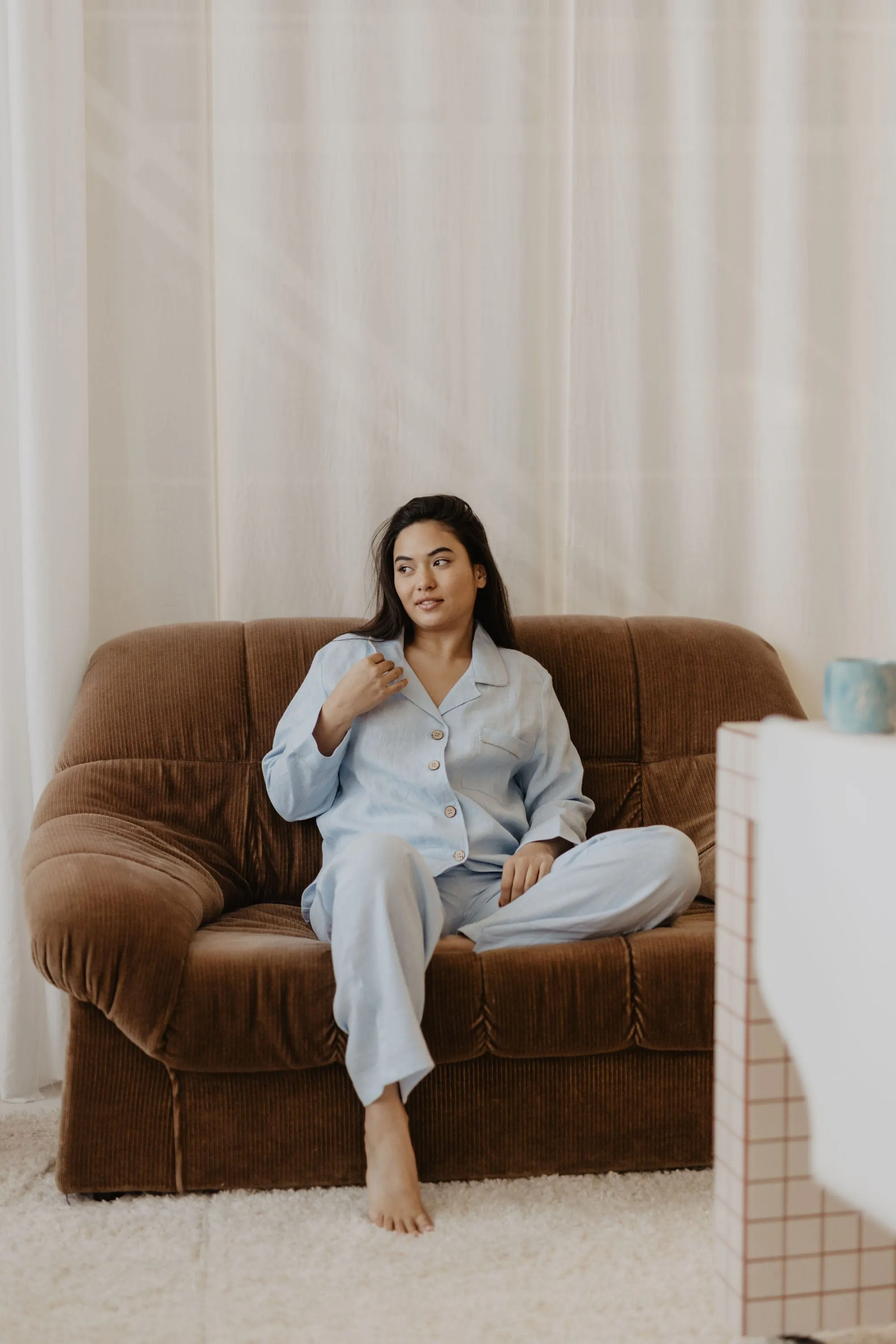 Ensemble de pyjama en lin pour femmes Pilantis | Plusieurs couleurs