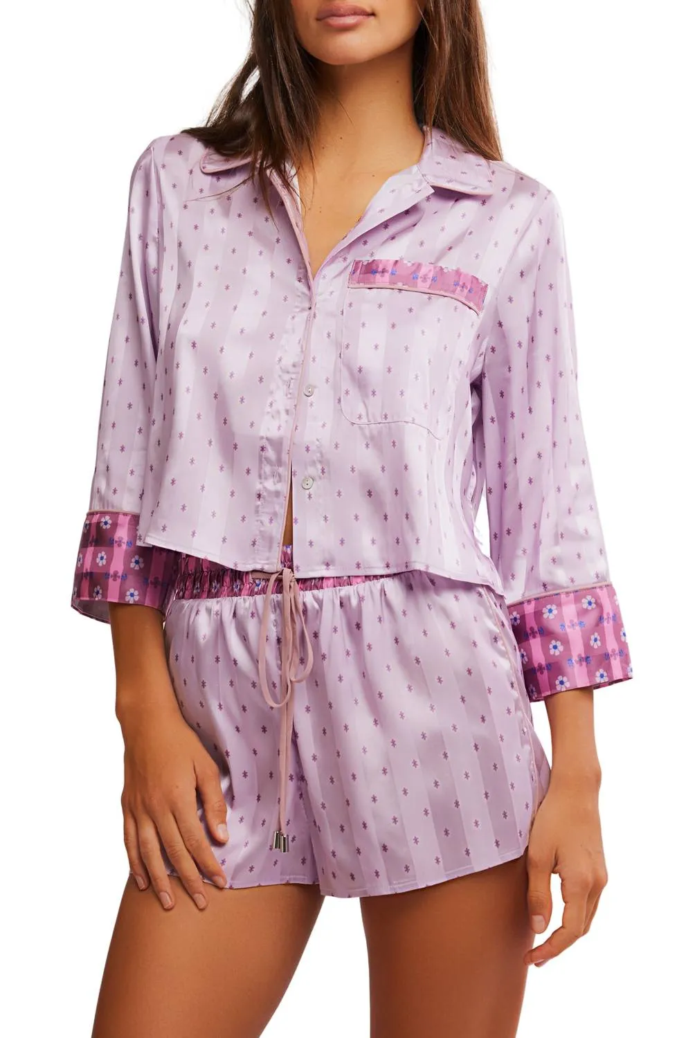 Ensemble Pyjama Pillow Talk en Combinaison Lilas