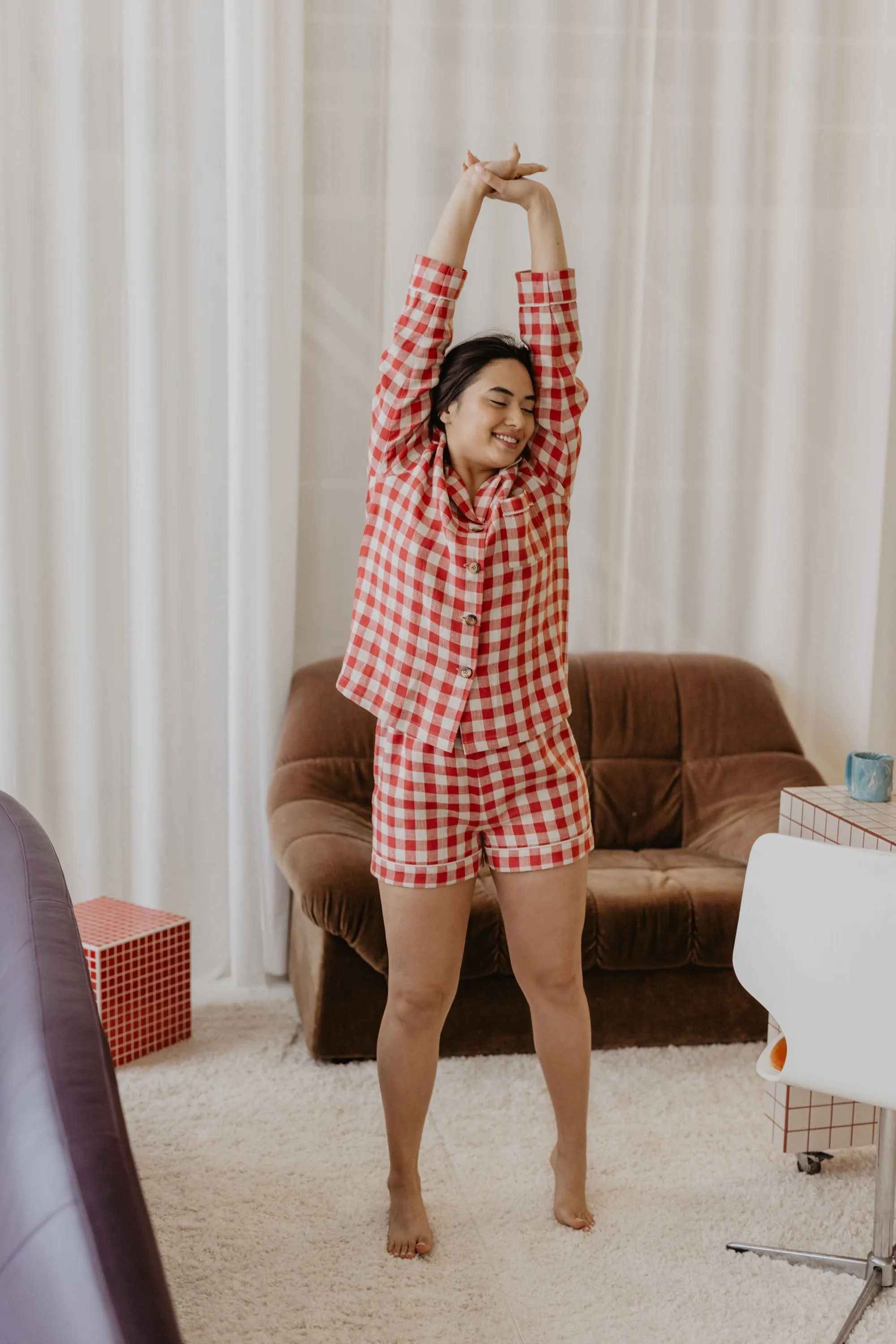 Ensemble de pyjama en lin pour femmes Pilnatis avec short | Plusieurs couleurs
