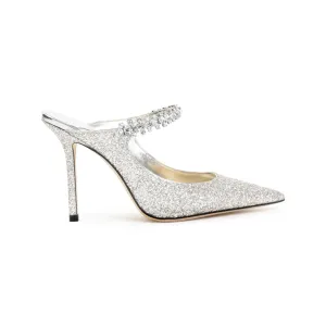 Pointed Toe Metallic Leather Slippers Shoes_Jimmy-Choo