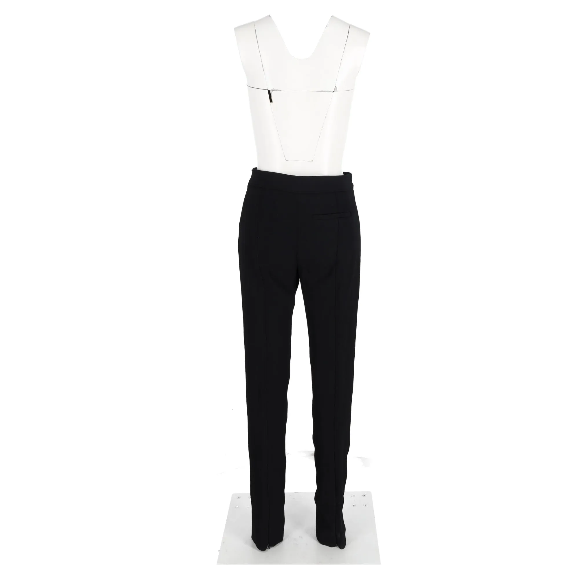 Pantalon slim taille haute Proenza Schouler en laine noire
