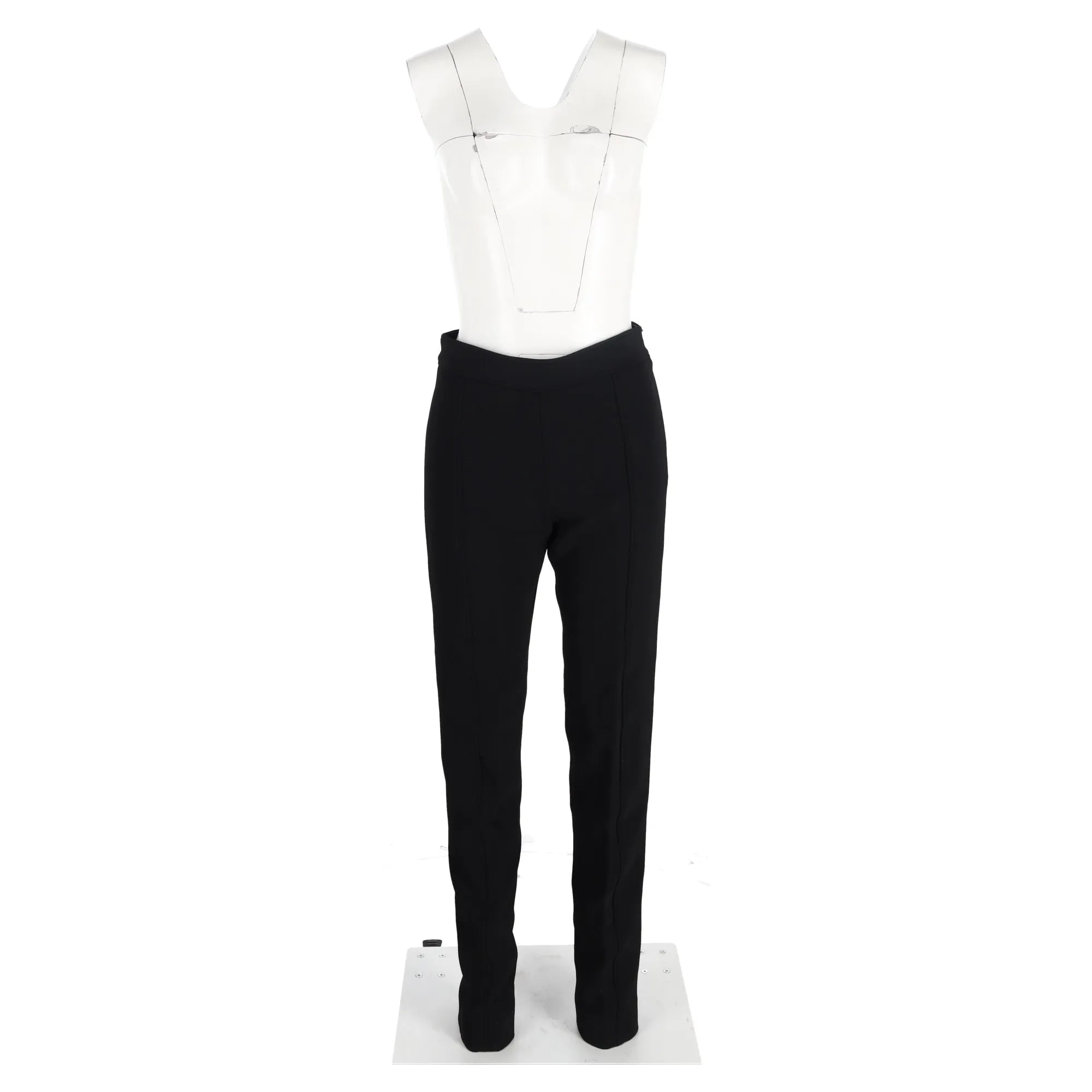 Pantalon slim taille haute Proenza Schouler en laine noire