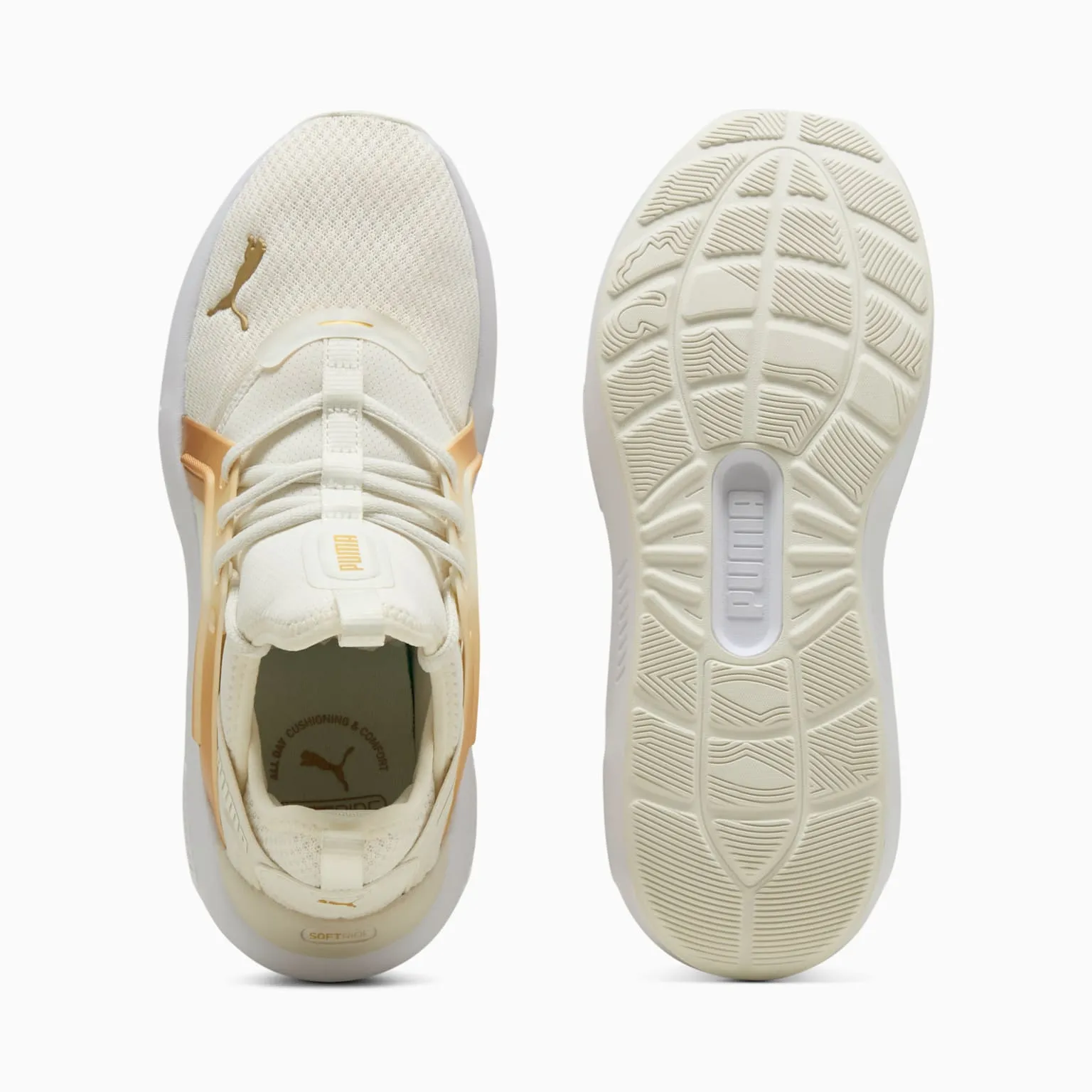 PUMA CHAUSSURES DE COURSE ENZO BLANC/OR POUR FEMME