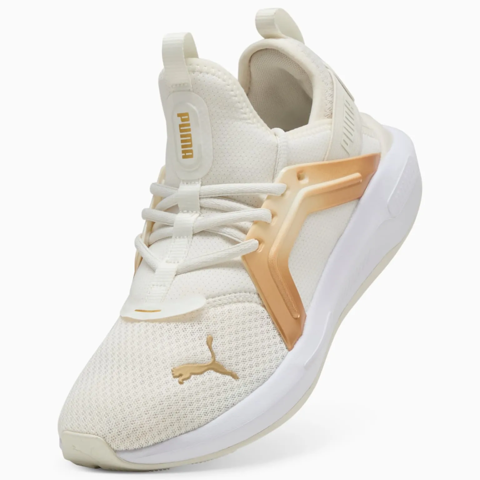 PUMA CHAUSSURES DE COURSE ENZO BLANC/OR POUR FEMME