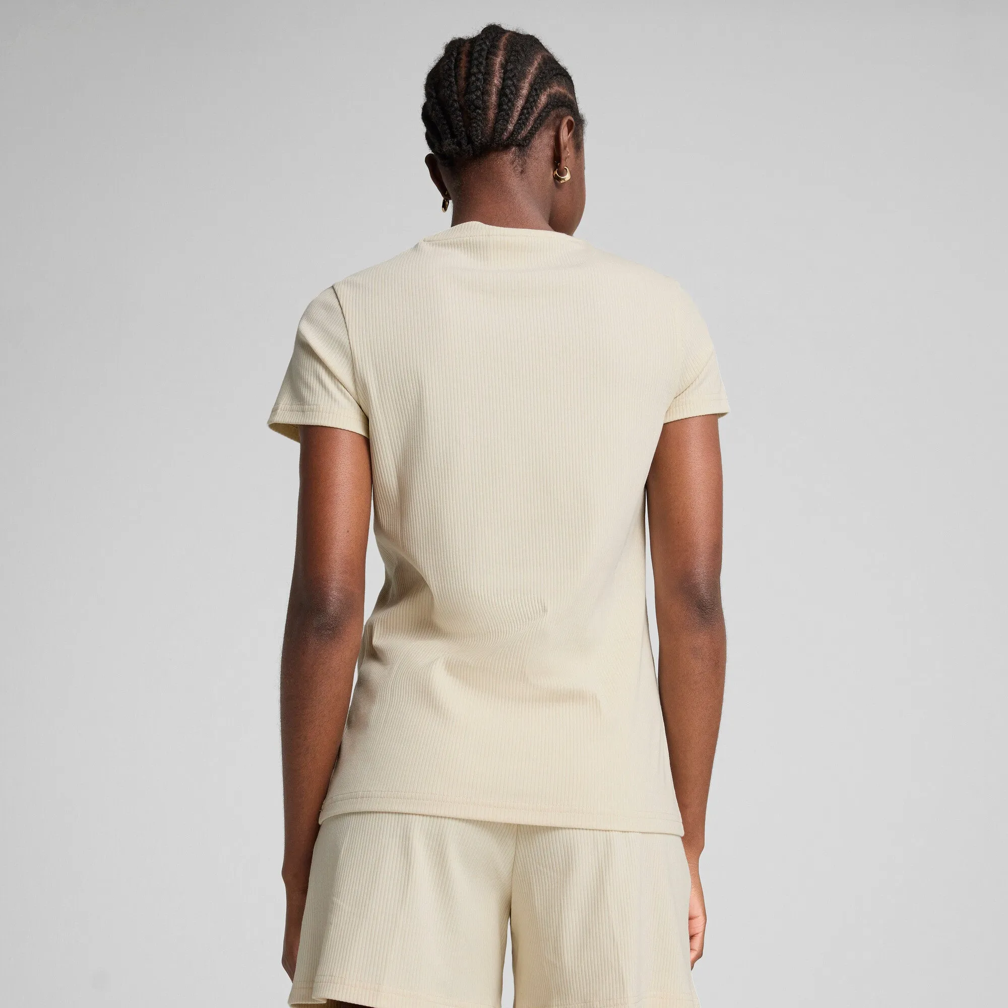 PUMA T-shirt à côtes surélevé pour femme
