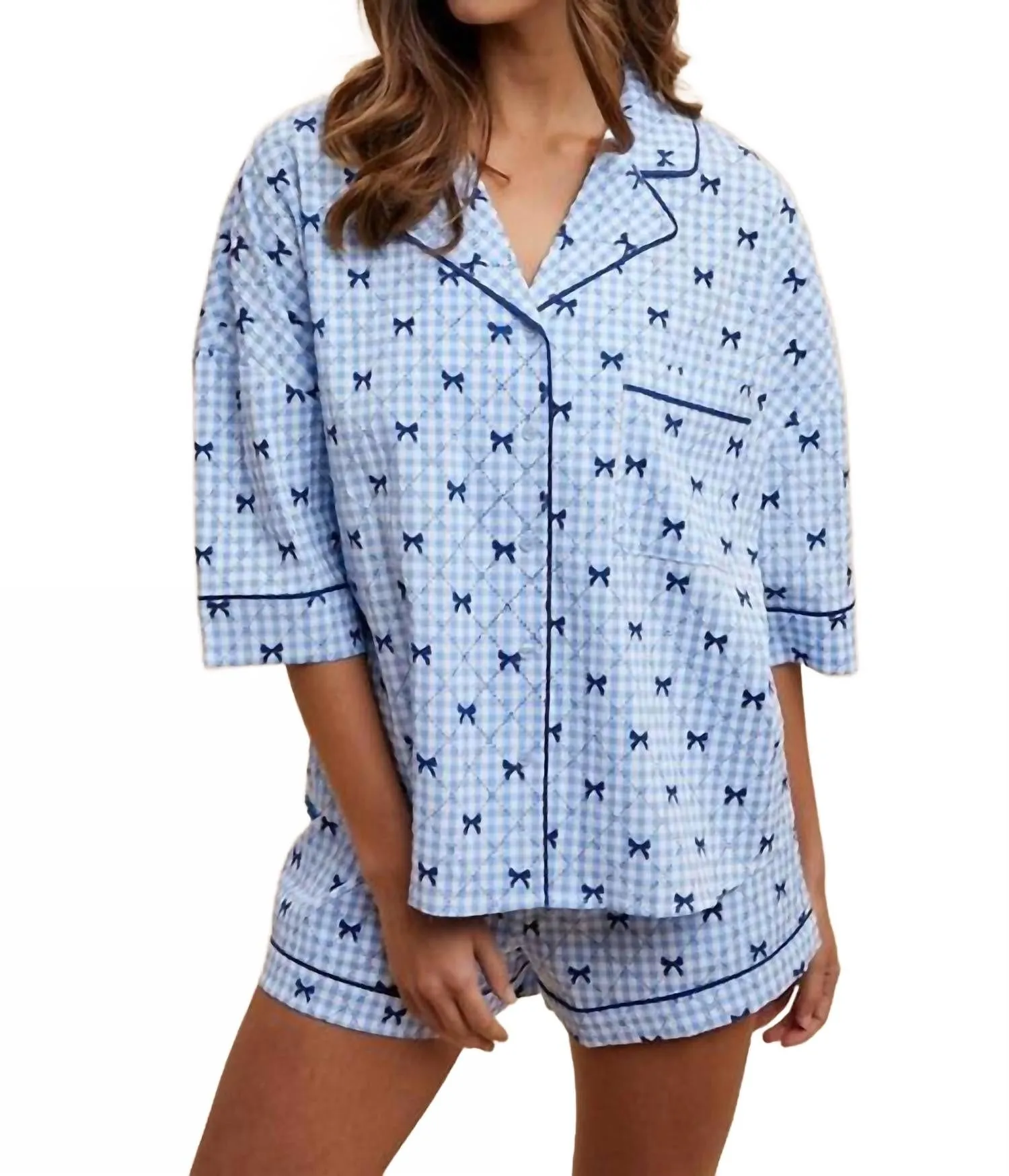 Pyjama de jour de pluie en bleu