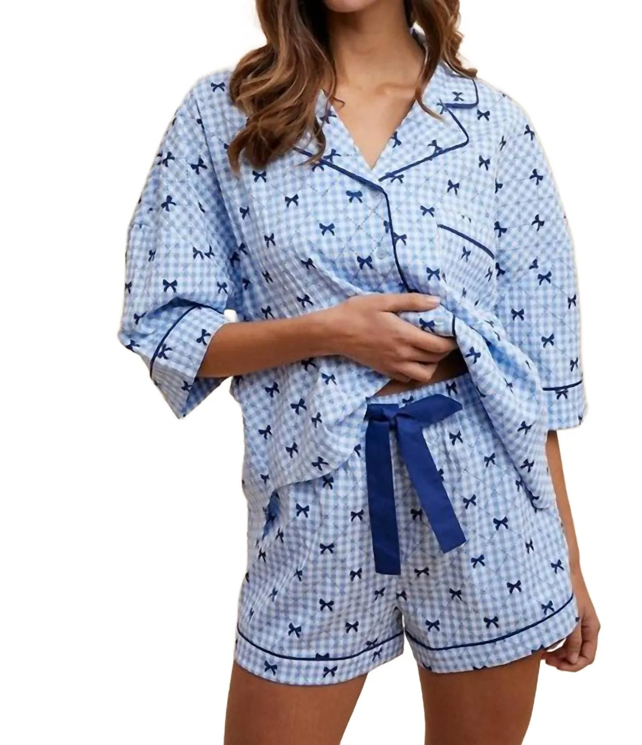 Pyjama de jour de pluie en bleu