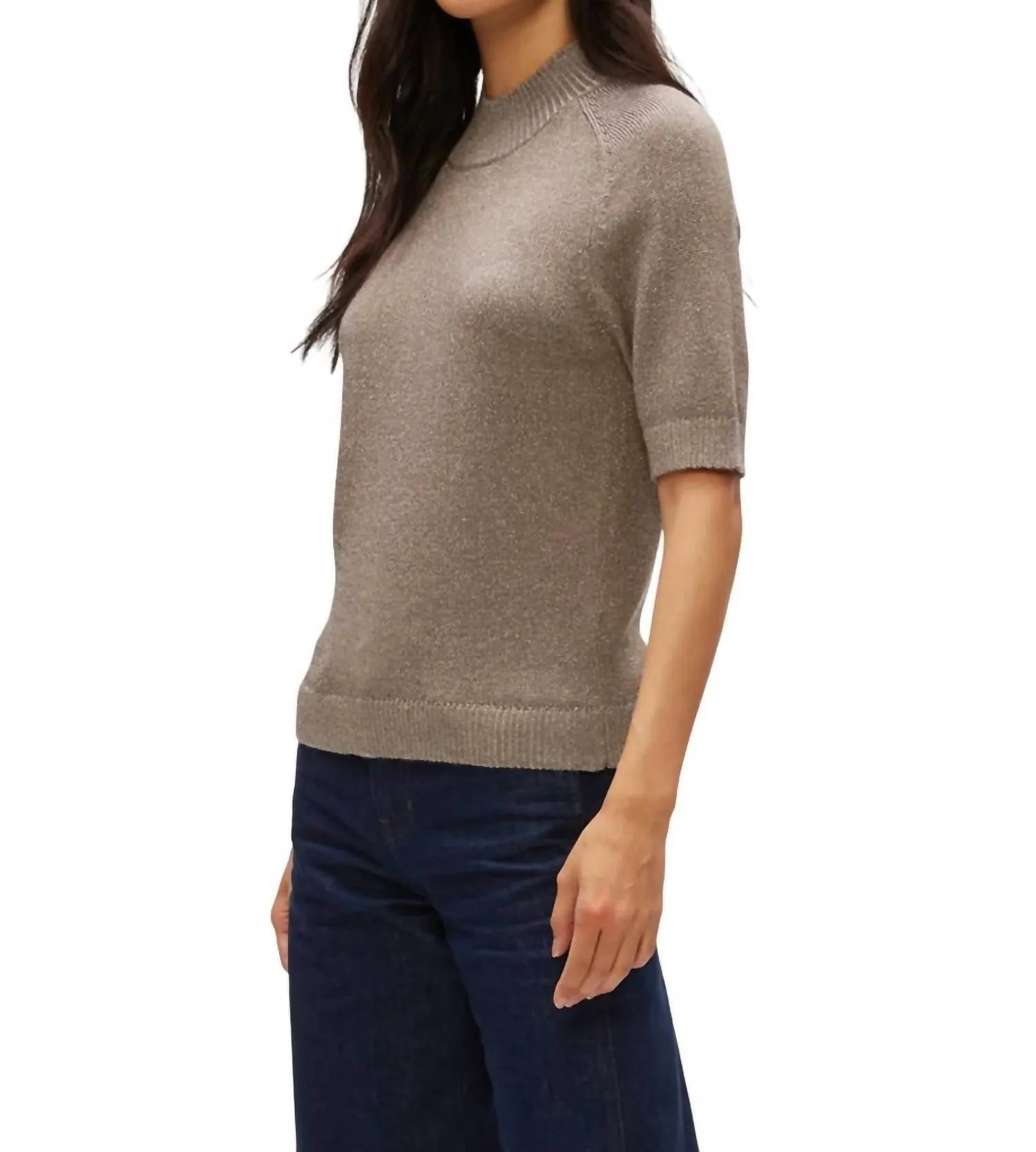 Pull métallique Sabel en couleur pewter