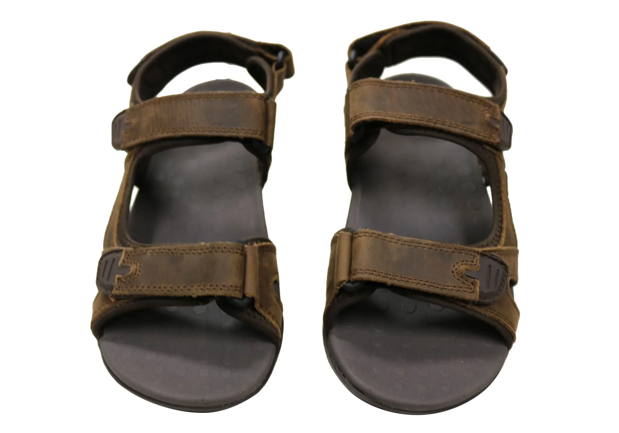 Sandales en cuir confortables et soutenues pour hommes Scholl Orthaheel Brody - Chaussures Scholl Orthaheel