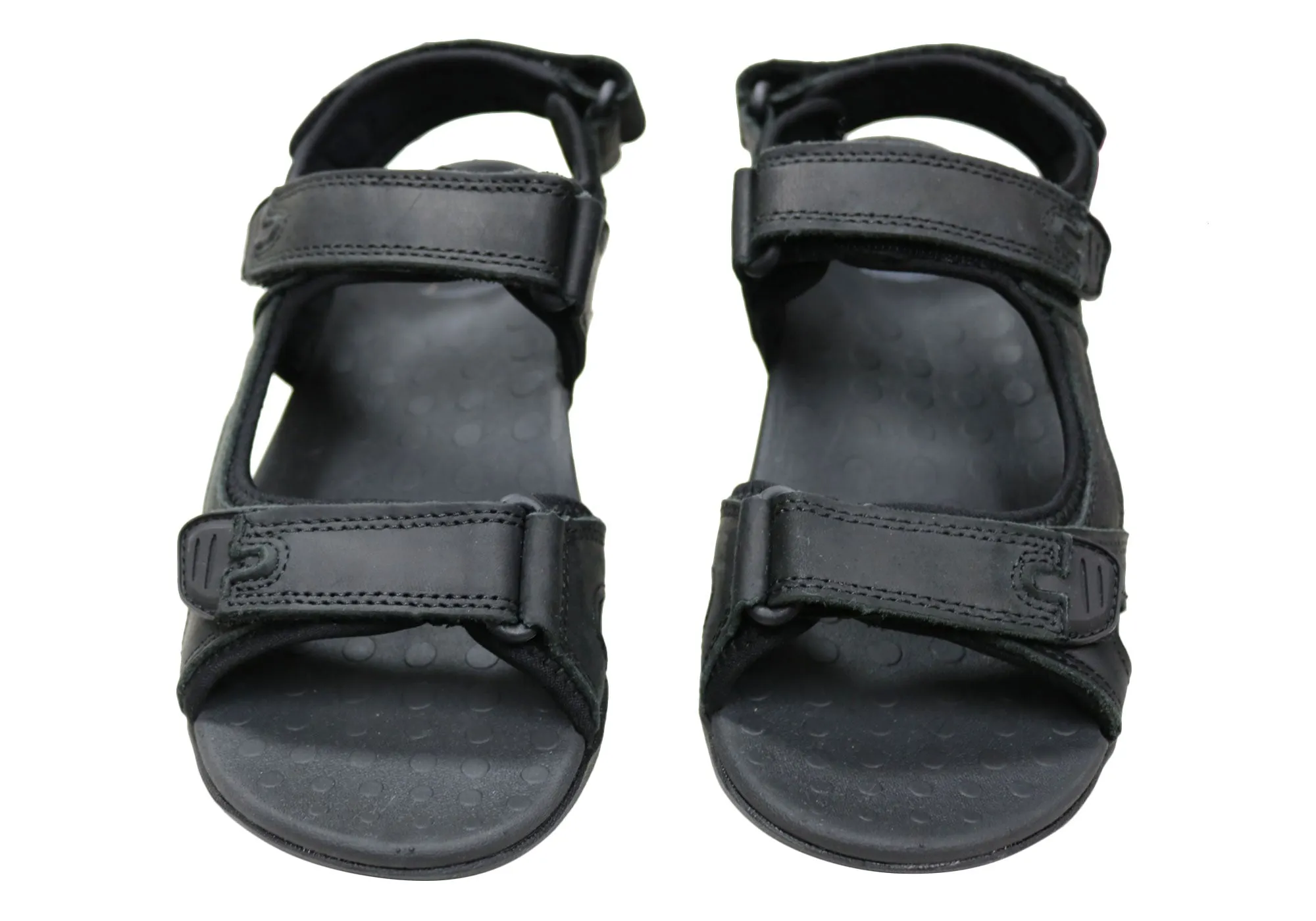Sandales en cuir confortables et soutenues pour hommes Scholl Orthaheel Brody - Chaussures Scholl Orthaheel