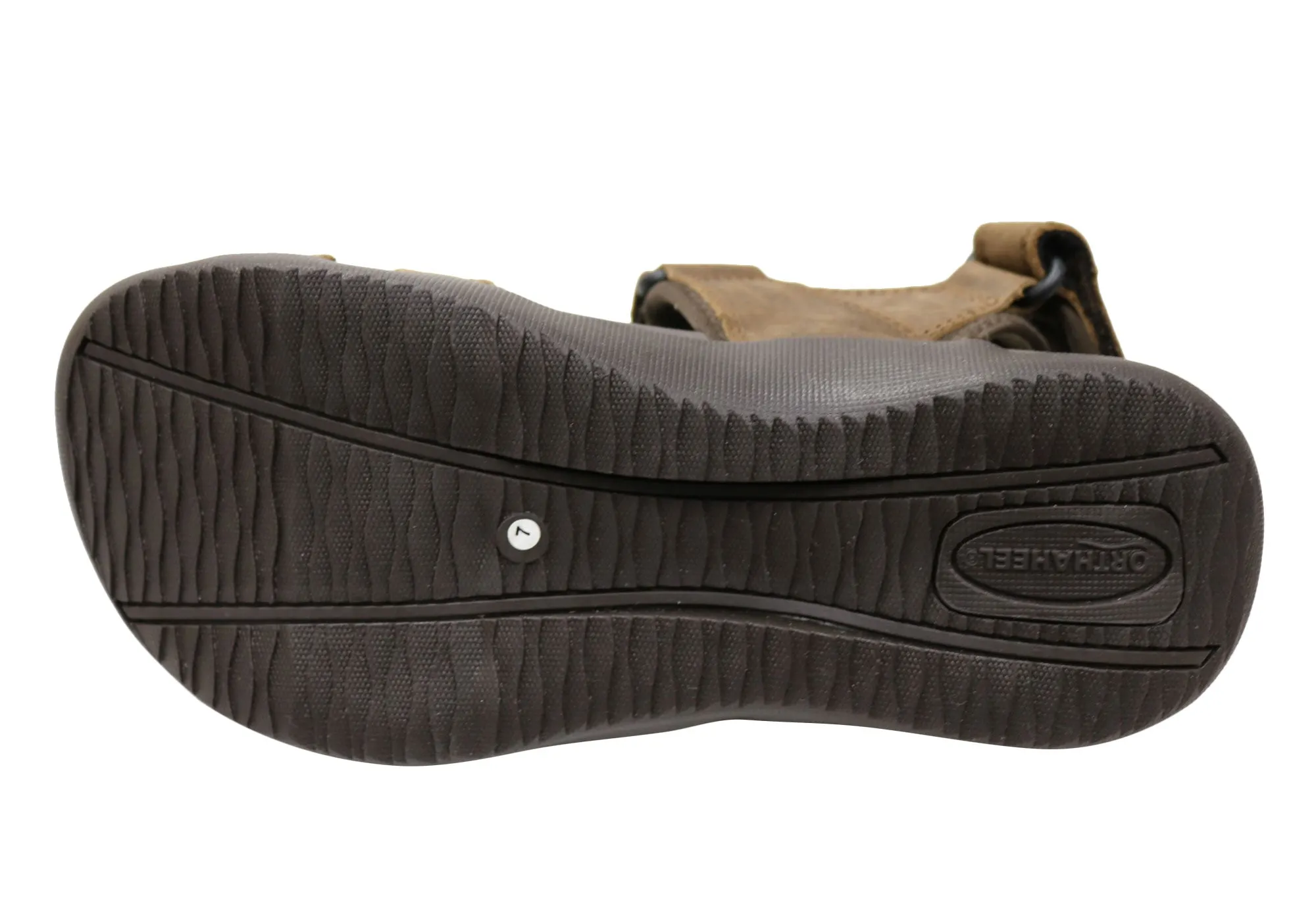 Sandales en cuir confortables et soutenues pour hommes Scholl Orthaheel Brody - Chaussures Scholl Orthaheel