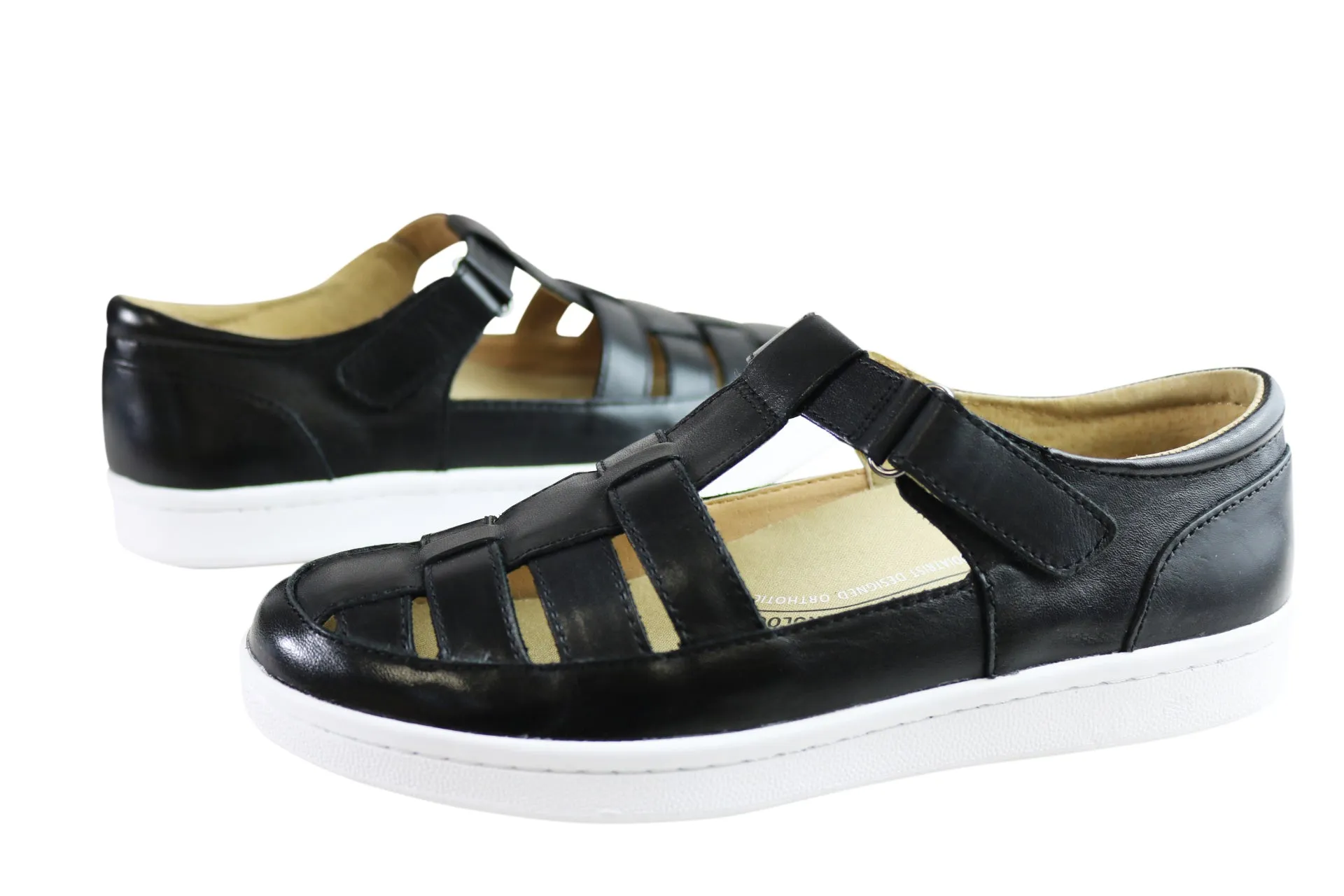 Chaussures en cuir confortables et soutenues pour femmes Scholl Orthaheel Razz - Chaussures Scholl Orthaheel