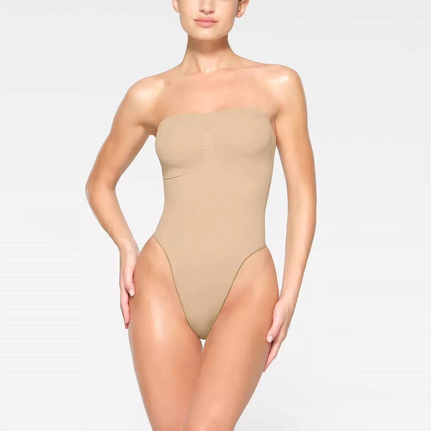 Combinaison sans couture sans bretelles en sand