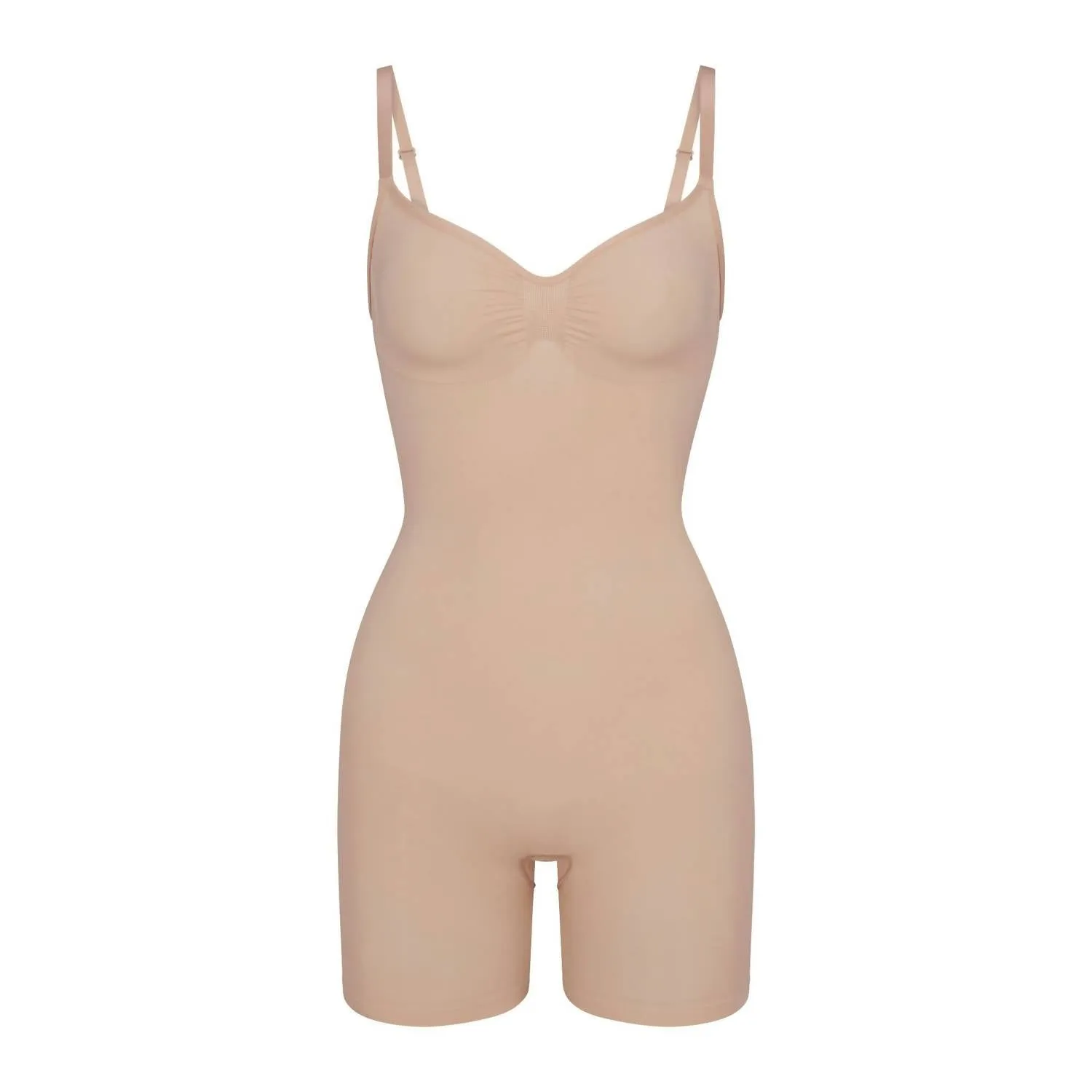 Combinaison sans couture sculptante mi-cuisse en mica