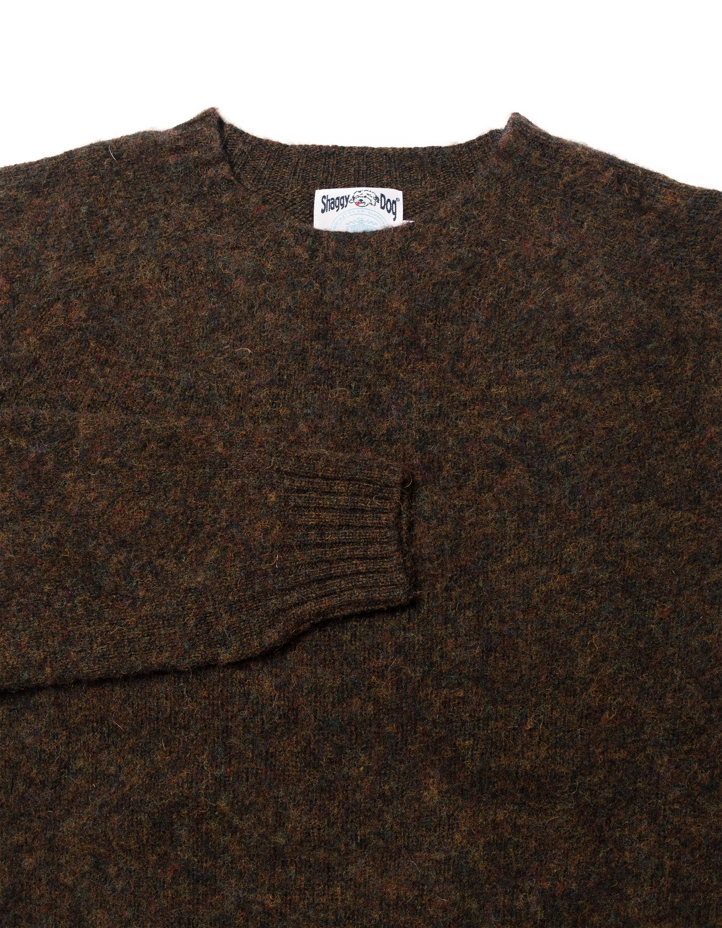 PULL SHAGGY DOG BRUN FONCÉ - CINTRÉ