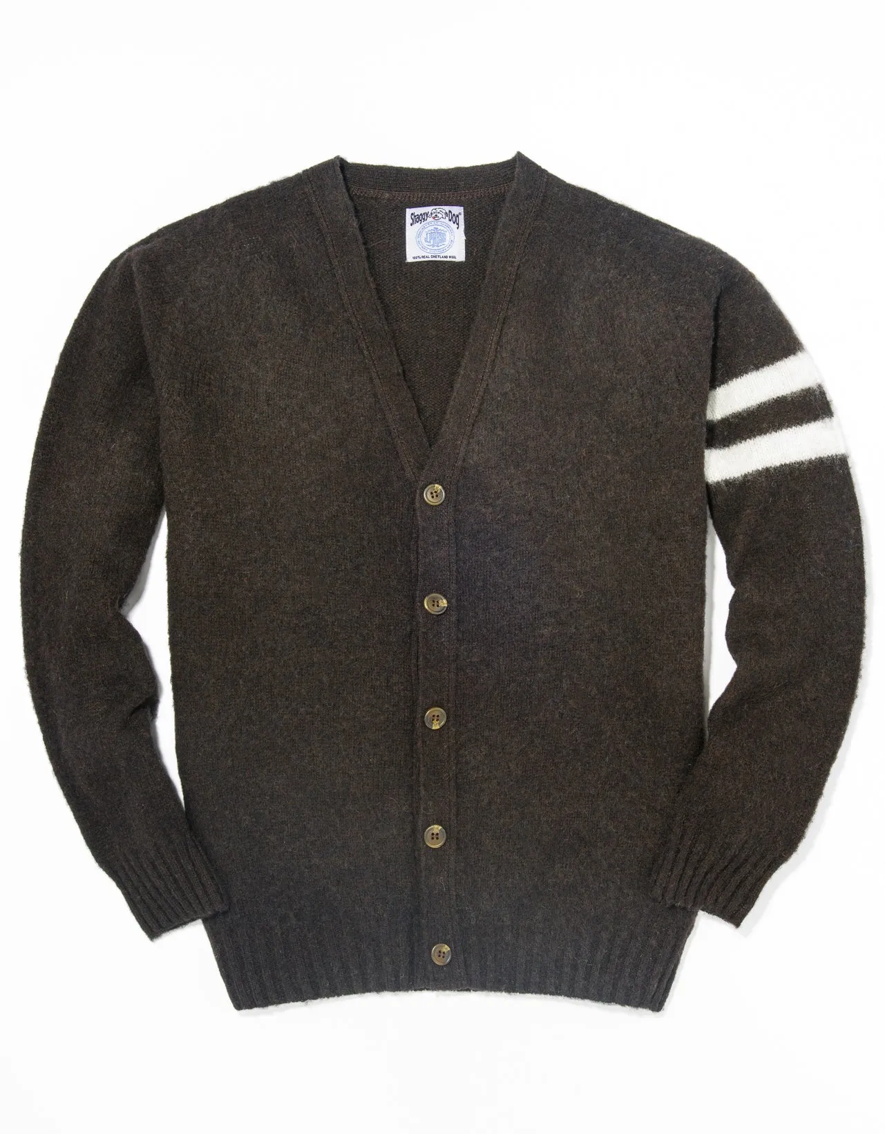 CARDIGAN DE L'UNIVERSITÉ SHAGGY DOG - BRUN