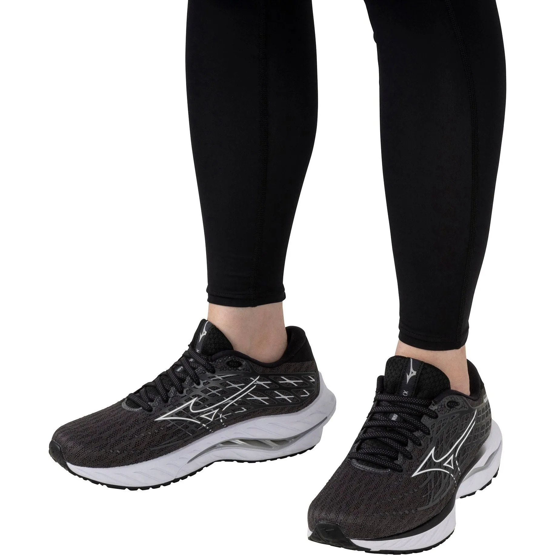 Chaussures de course Mizuno Wave Inspire 20 WIDE FIT (D) pour femmes - Noir