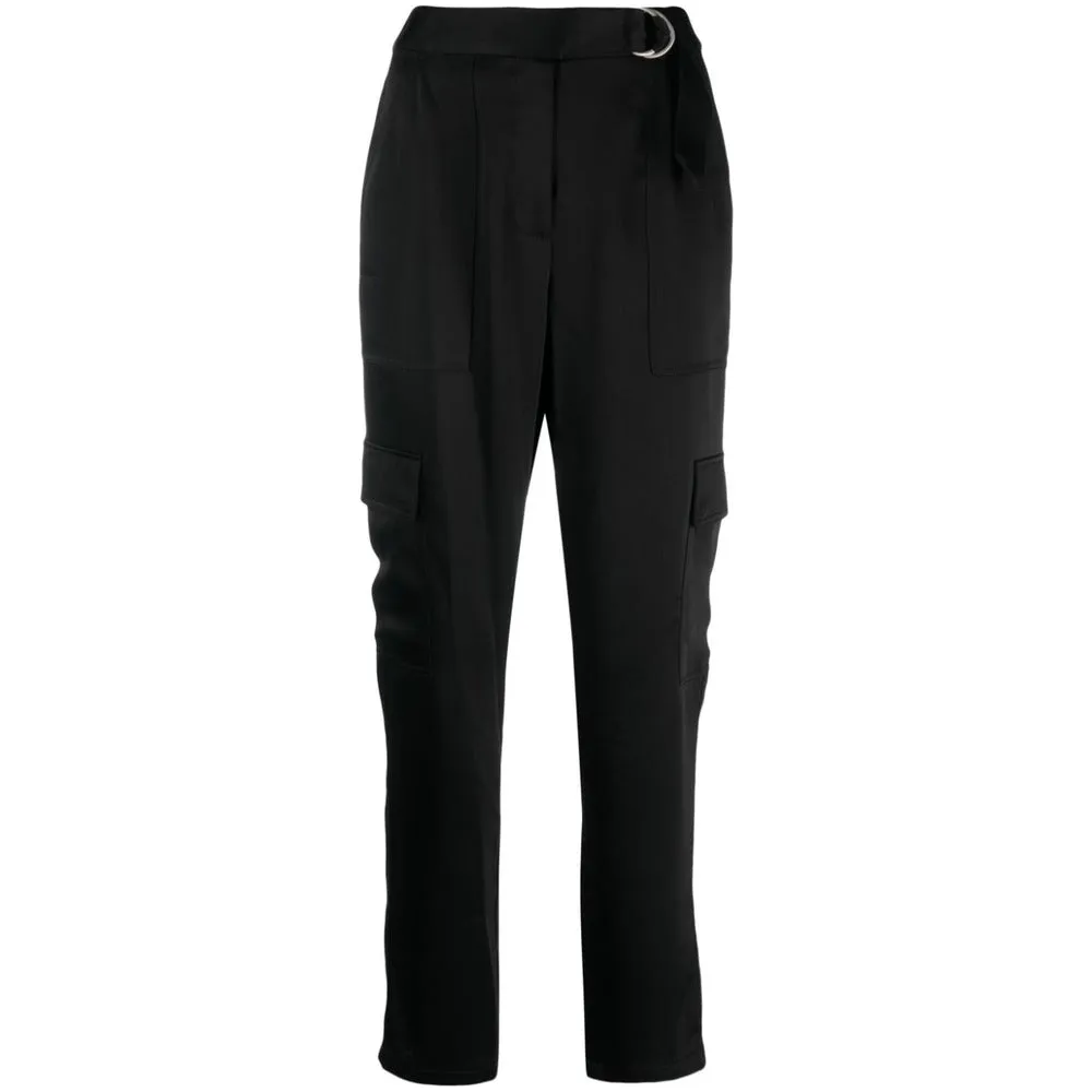 Pantalon utilitaire Simkhai Women Carolina à poches latérales et jambes droites Noir