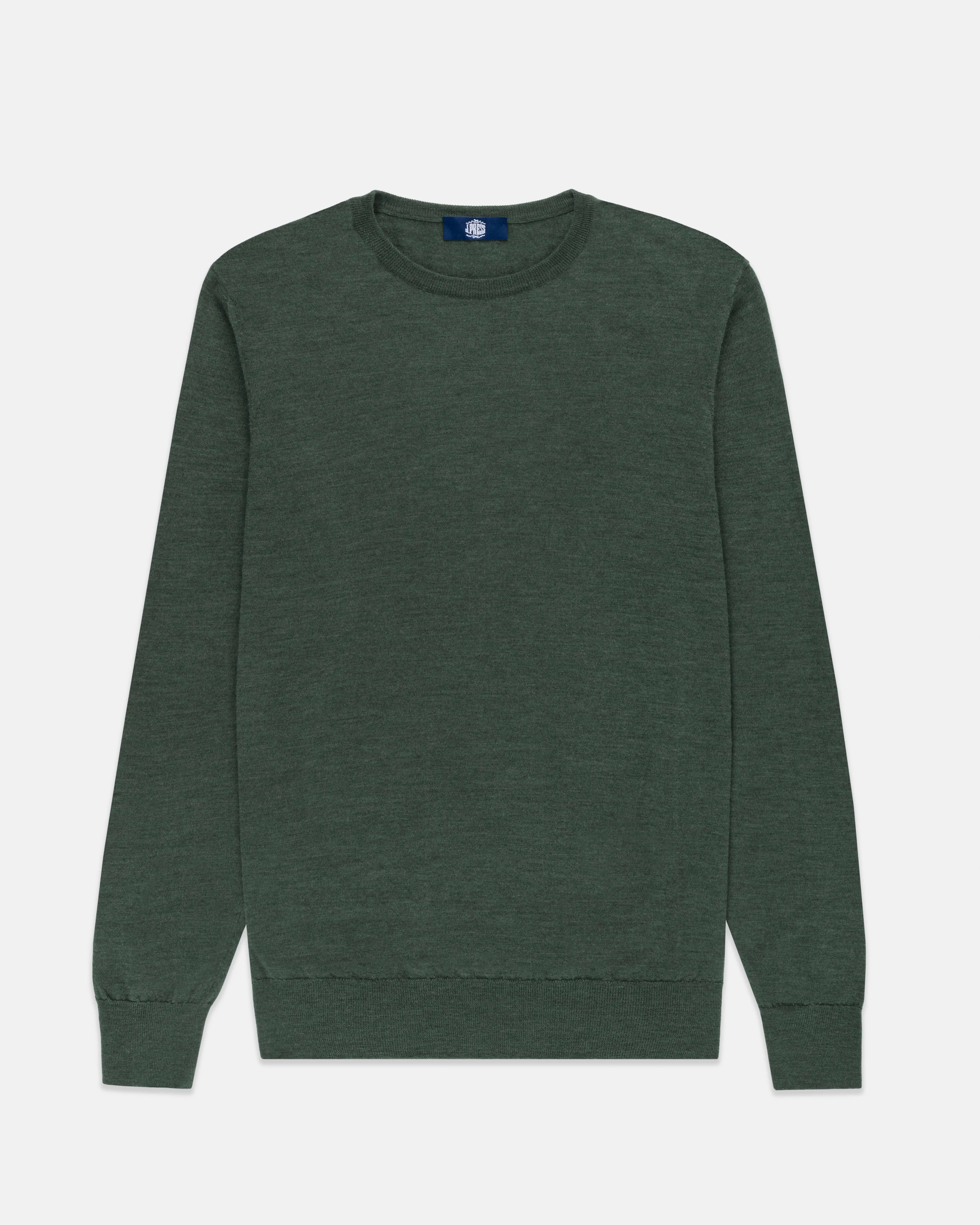 PULL EN LAINE MERINO SUPERFIN - VERT