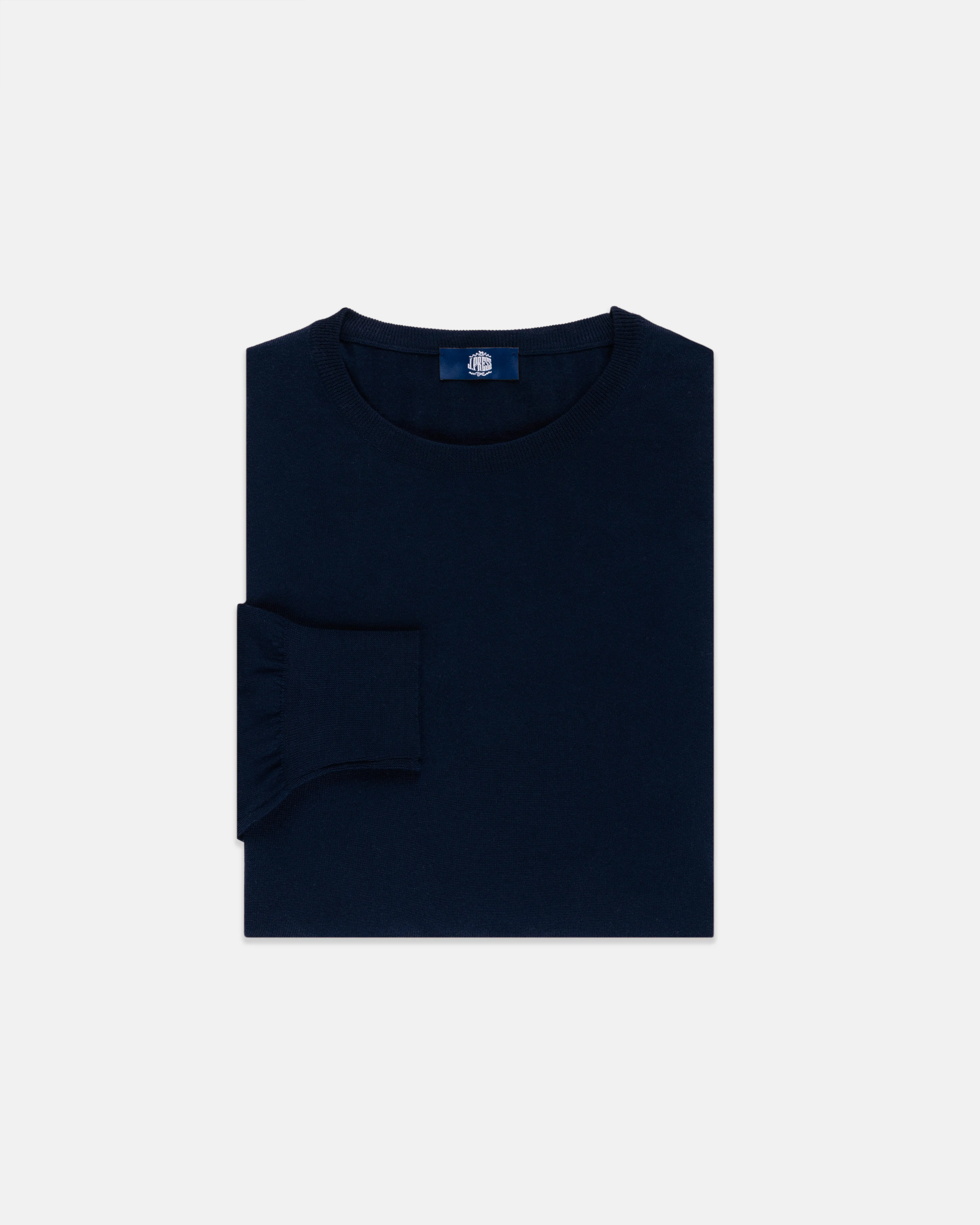 PULL EN LAINE MERINO SUPERFIN - MARINE