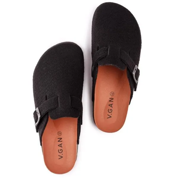 Sandales véganes pour hommes Taro à semelle textile | Noir