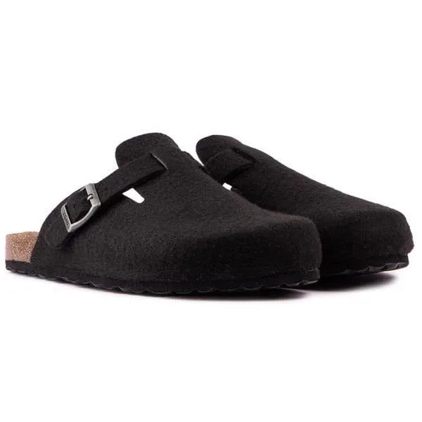 Sandales véganes pour hommes Taro à semelle textile | Noir