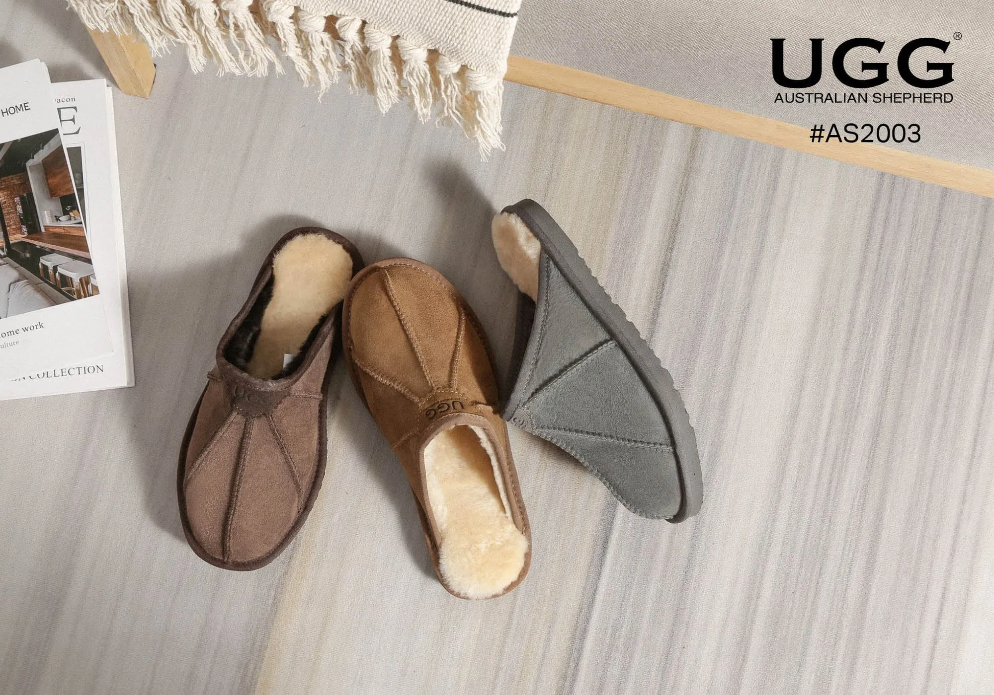 UGG Australian Shepherd Confort Pantoufles Ouvertes Unisexe Rafael Chaussures UGG